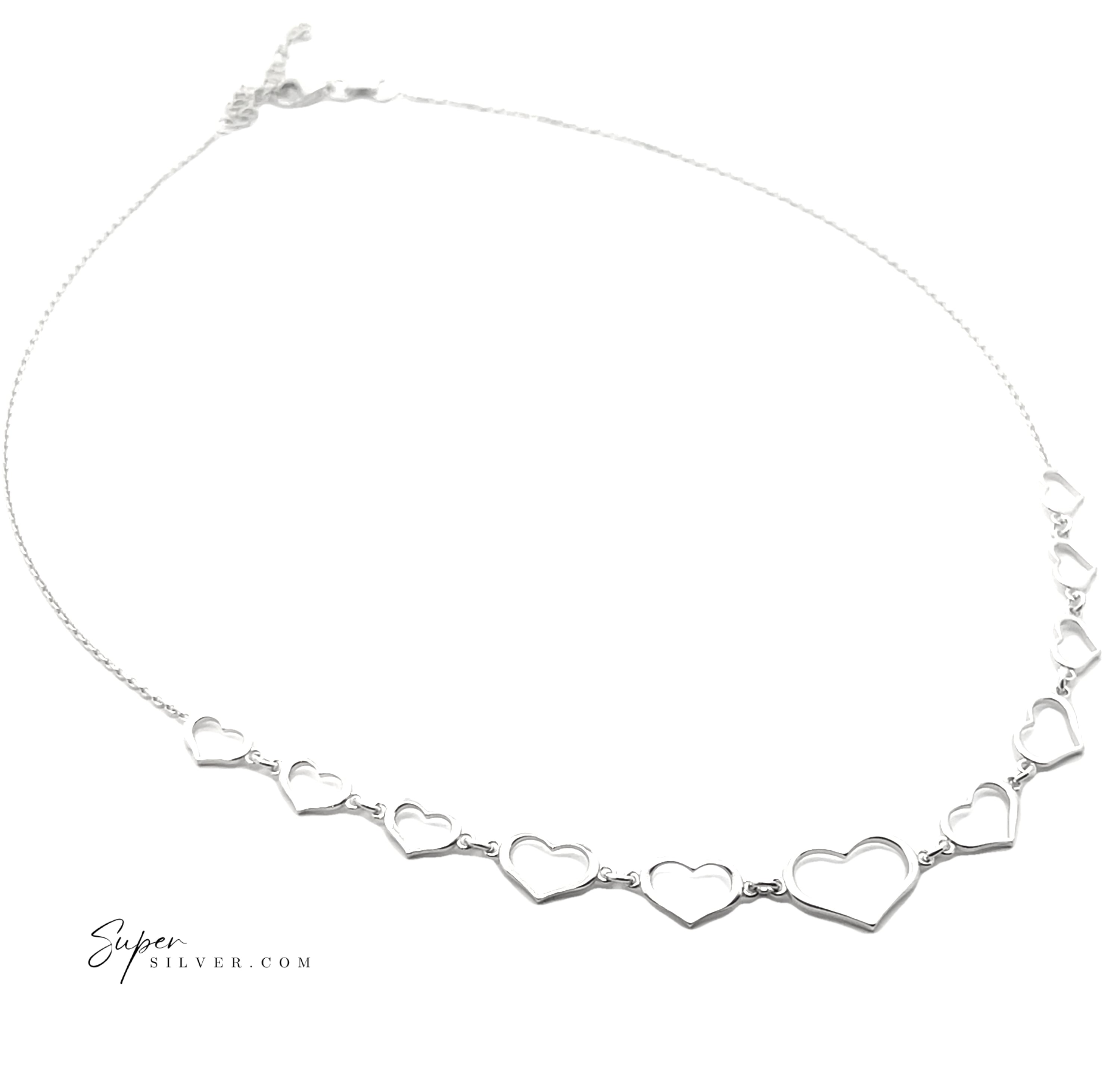 Graduated Heart Necklace