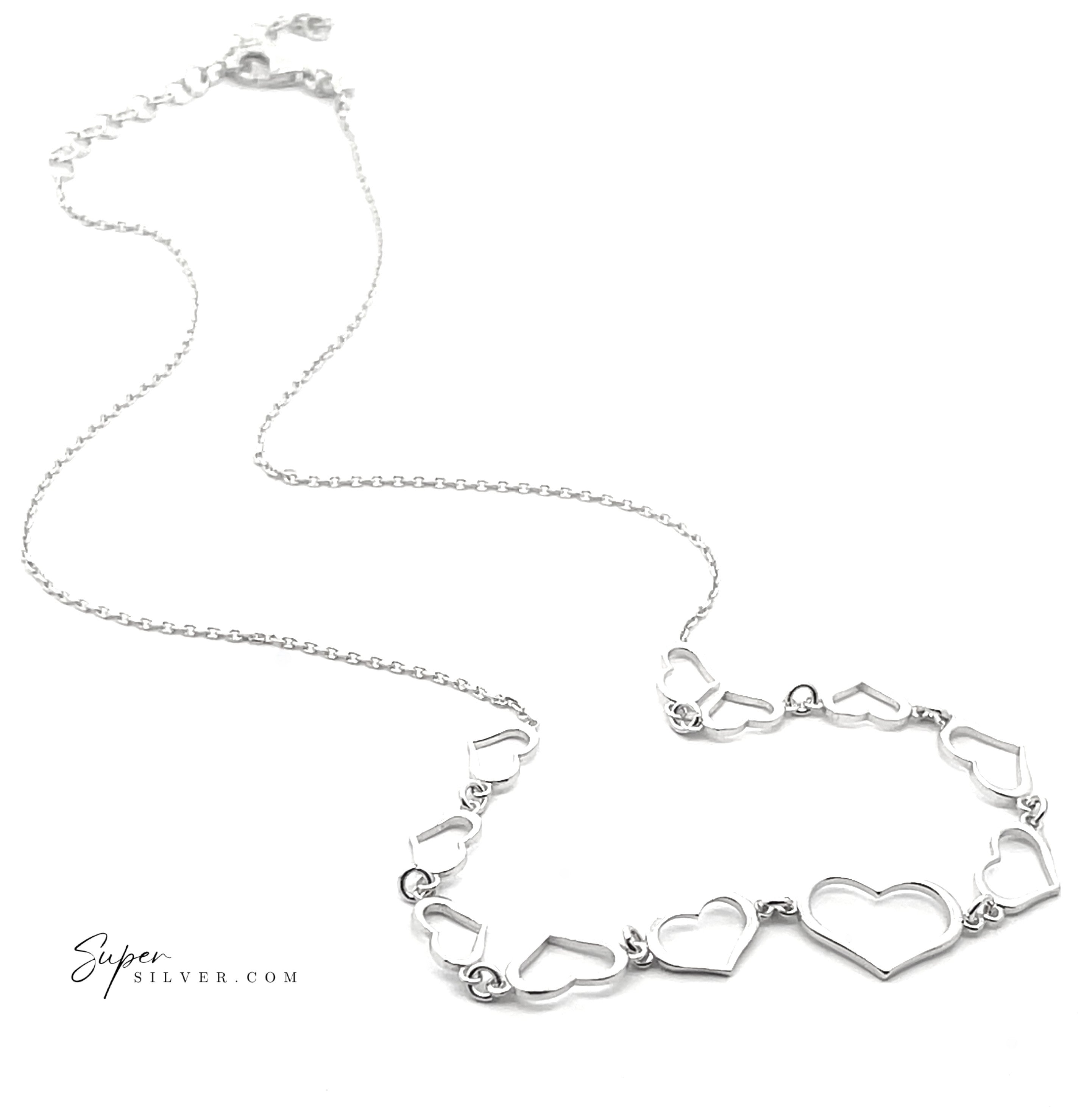 Graduated Heart Necklace