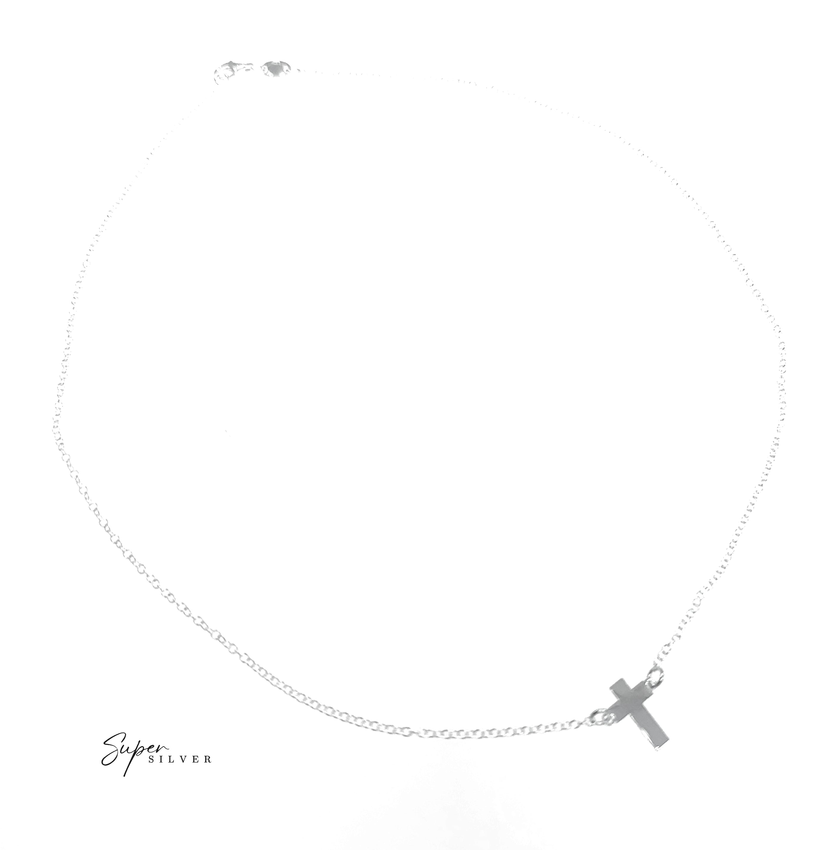 Tiny Silver Cross Necklace