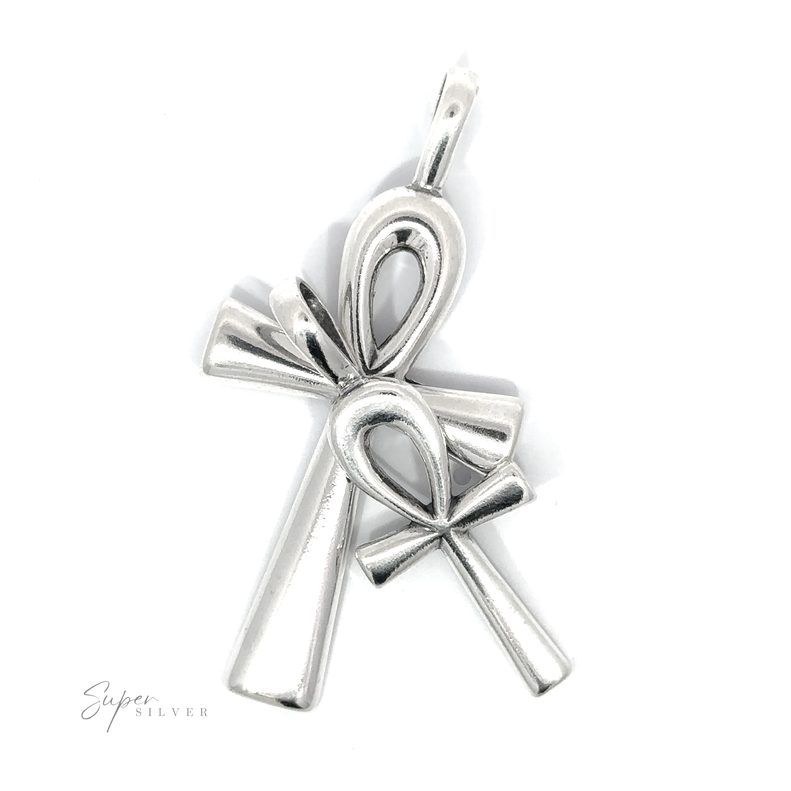 Sterling silver Ankh Pendants, embodying the ancient Egyptian symbol of eternal life.