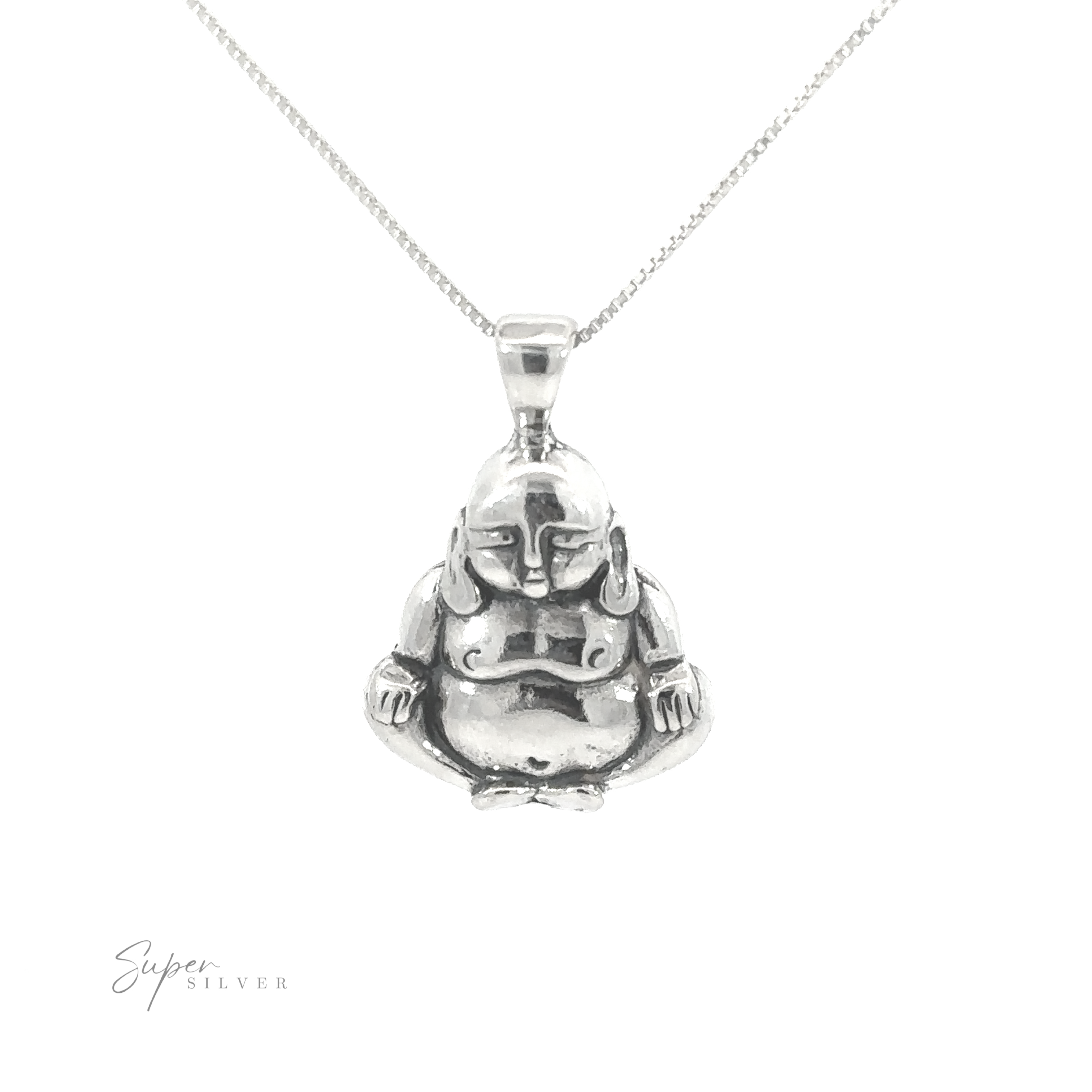 This Buddha Pendant on a chain showcases exquisite craftsmanship and elegant design. With its timeless appeal, this piece is sure to become a cherished accessory.