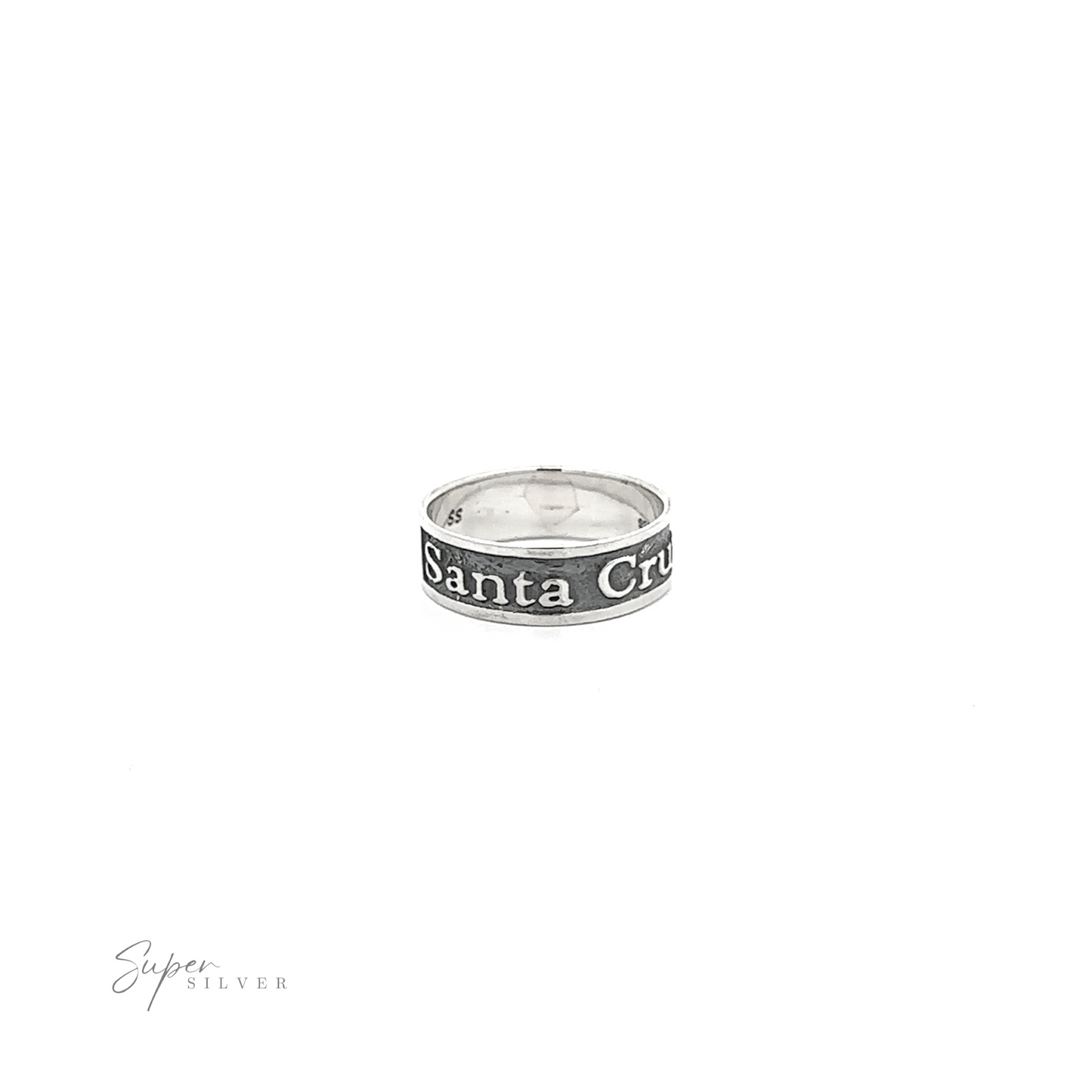 
                  
                    Sterling Silver Santa Cruz ring with "Santa Cruz" engraving.
                  
                