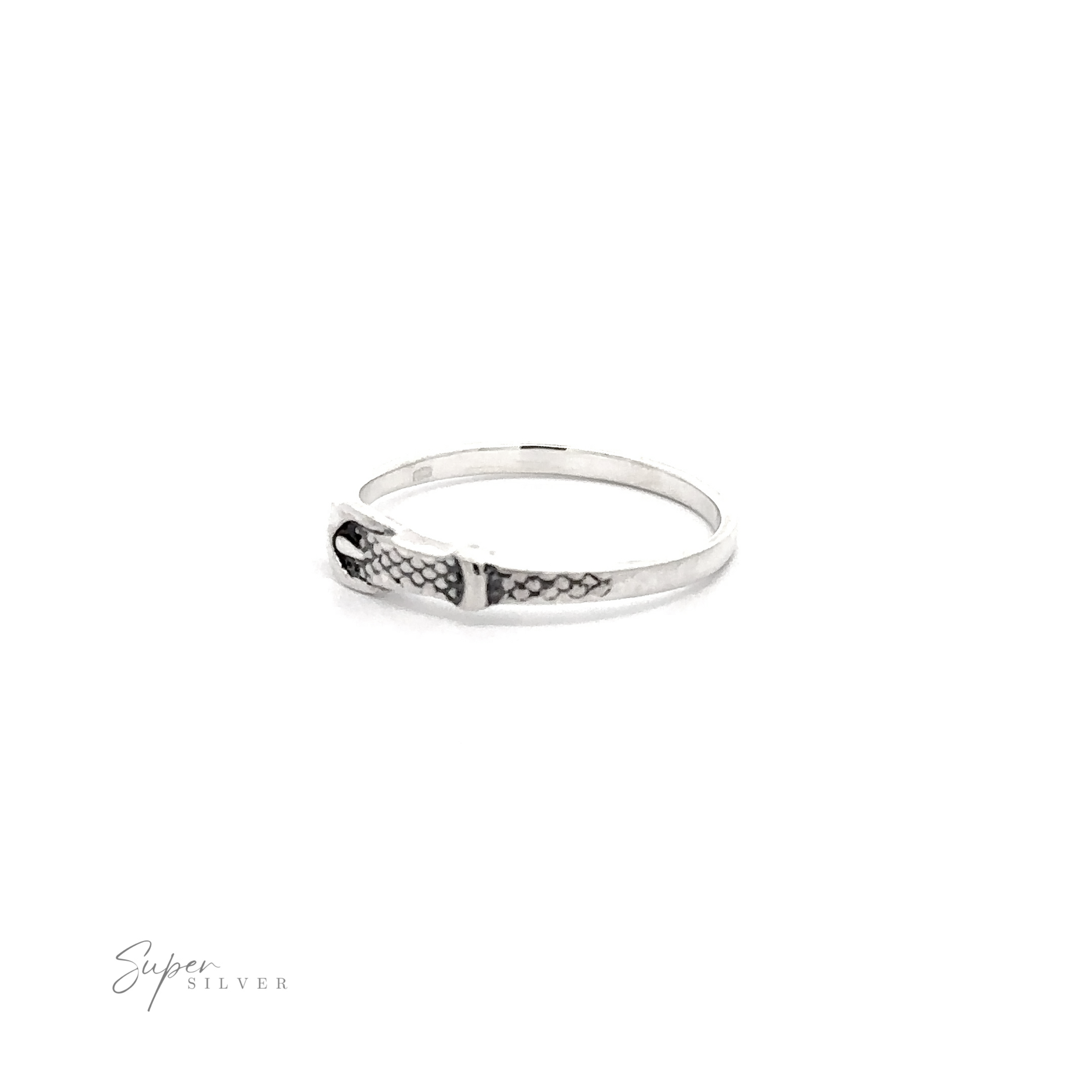 A vintage-styled Small Belt Ring with a knot on it, exuding a western vibe.