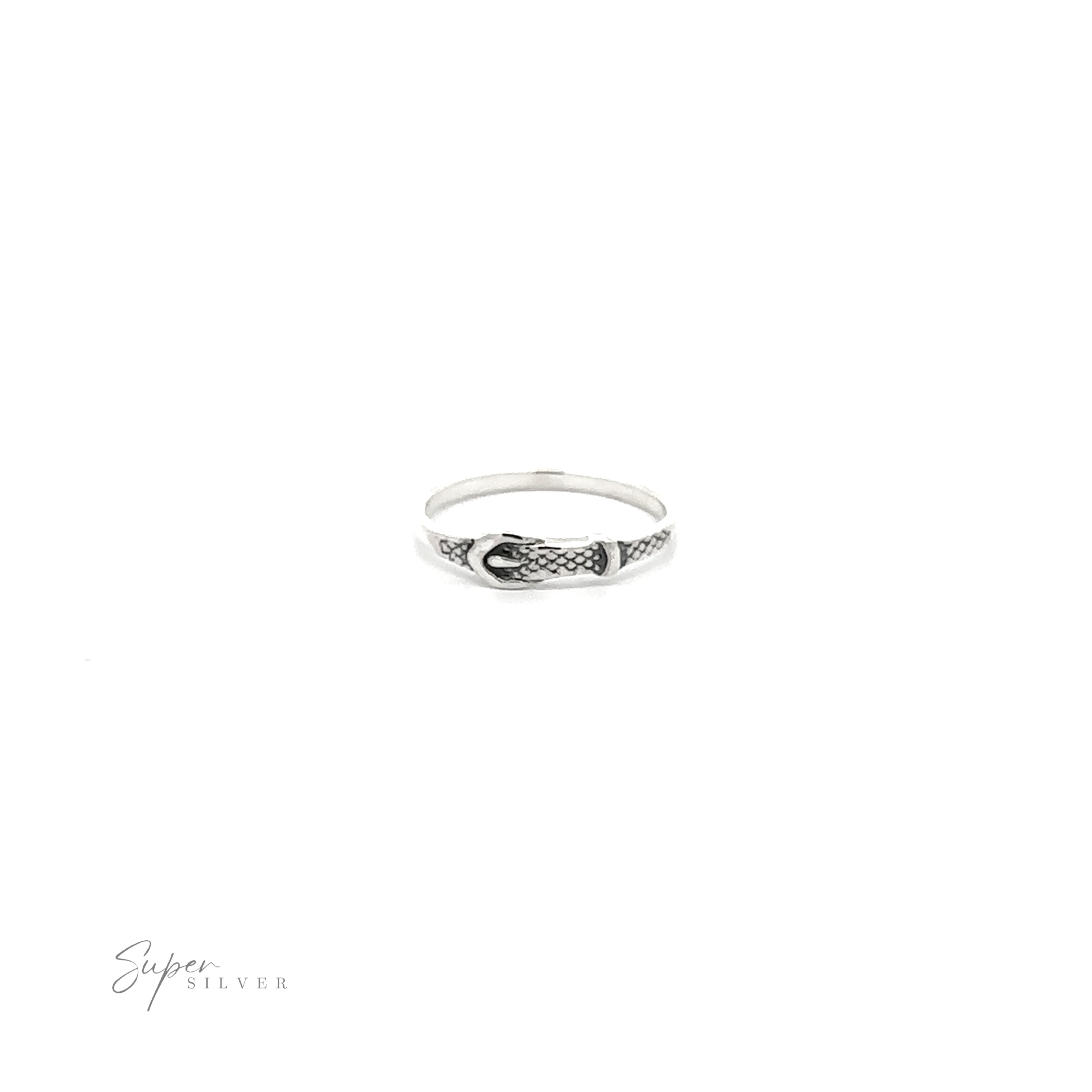 A vintage-styled Small Belt Ring with a small diamond on it, exuding a western vibe.