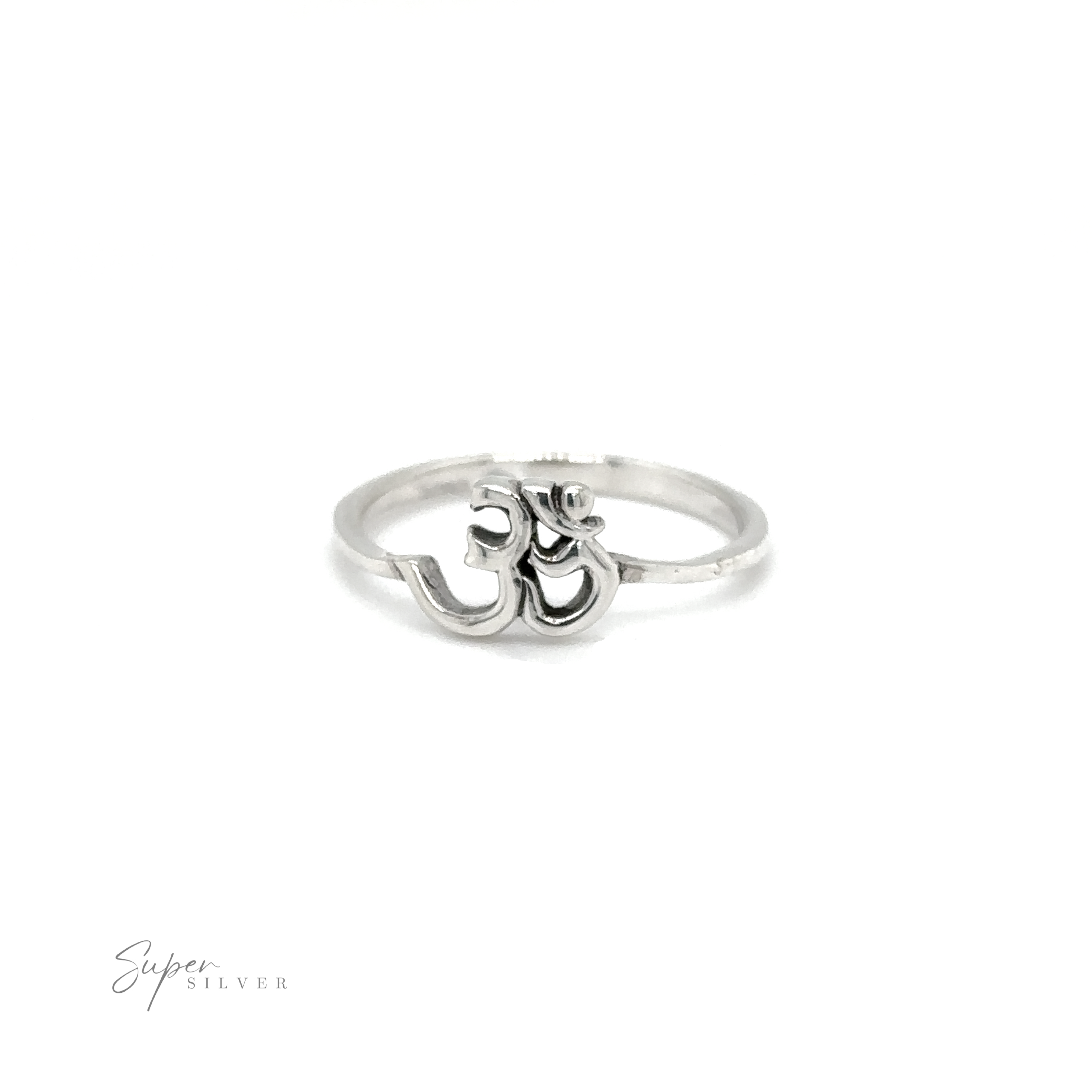 A Dainty Om Ring, representing spirituality and interconnectedness.