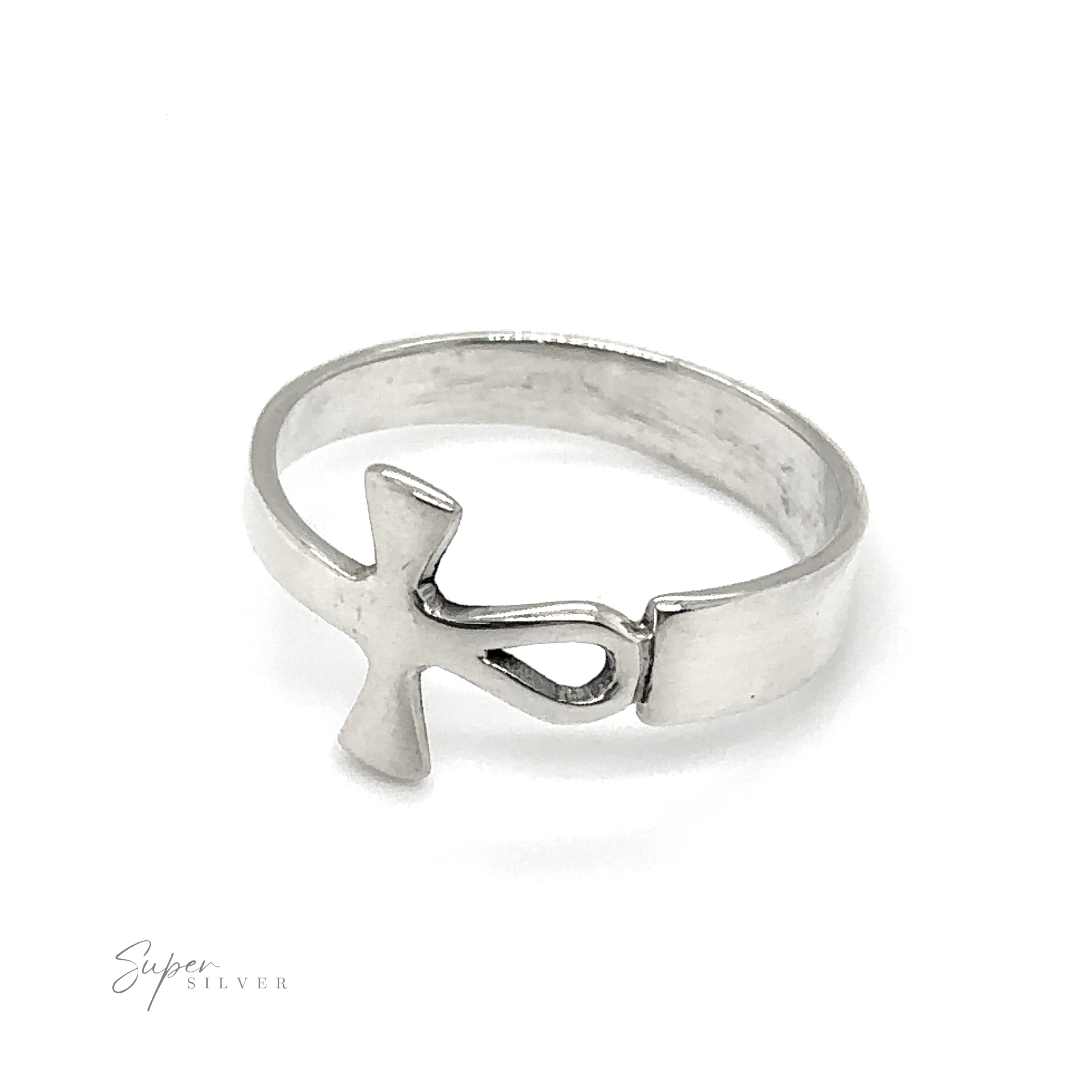 Sideways Connecting Ankh Ring