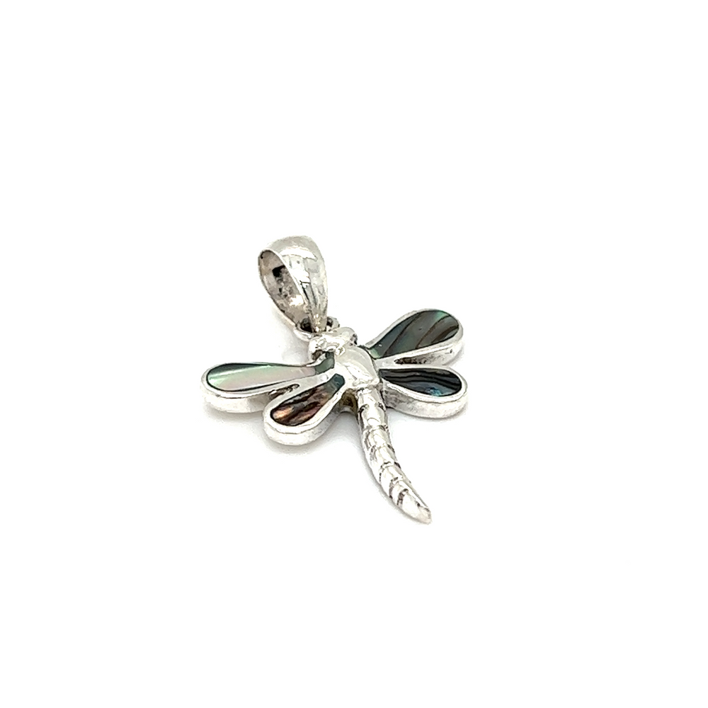
                  
                    An elegant Inlay Stone Dragonfly Pendant displayed on a crisp white background.
                  
                