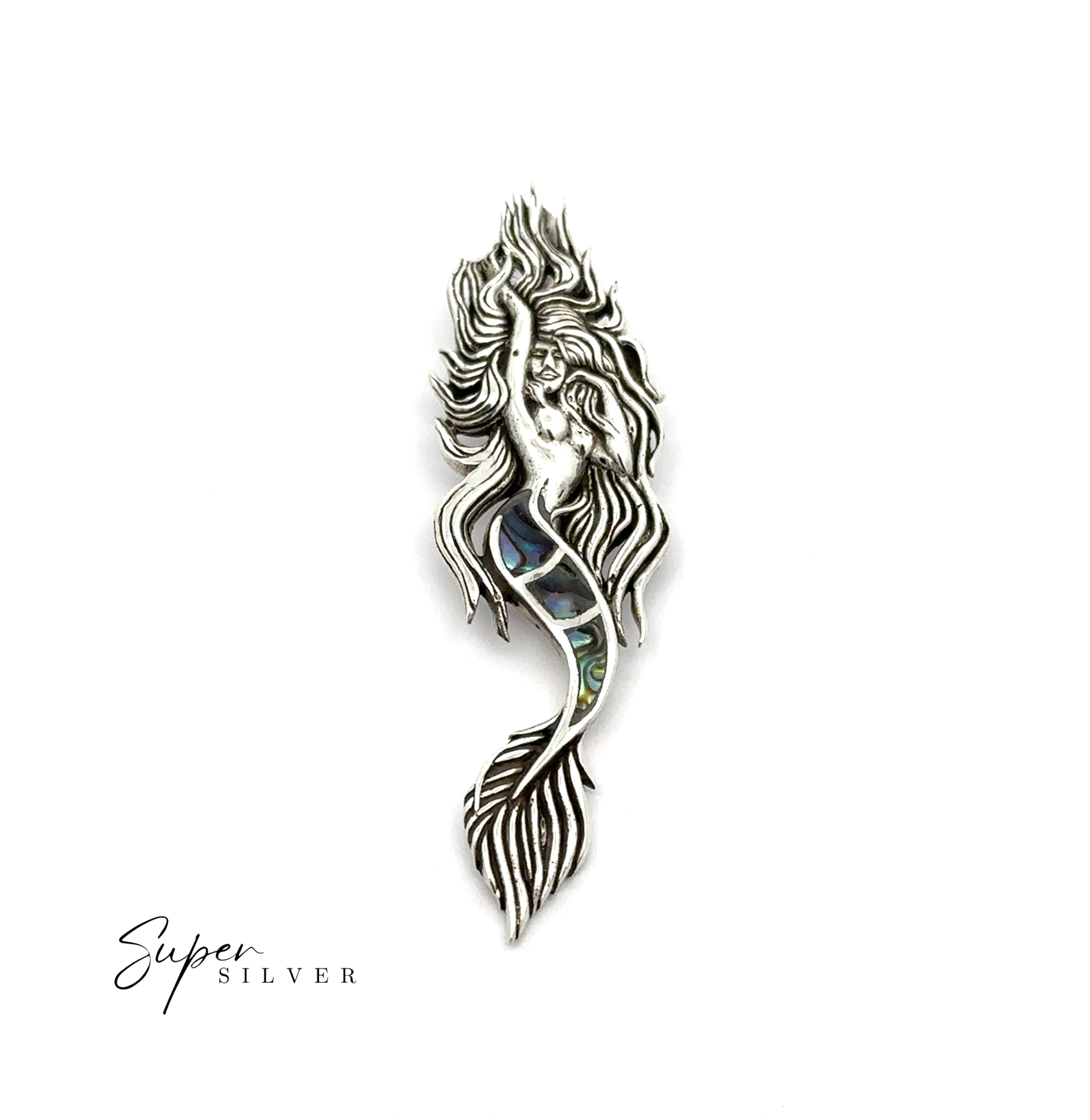 Inlay Mermaid Pendant