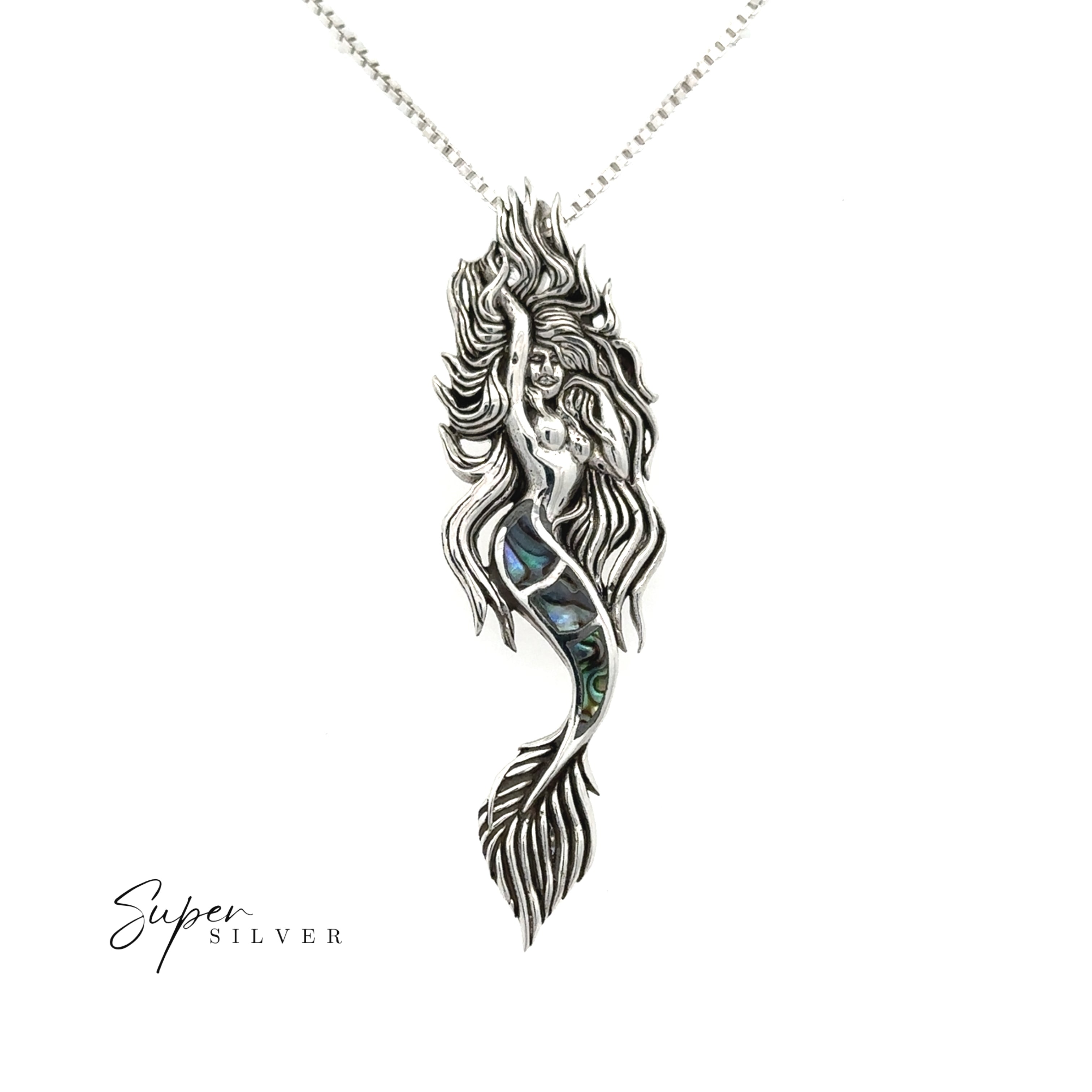 Inlay Mermaid Pendant