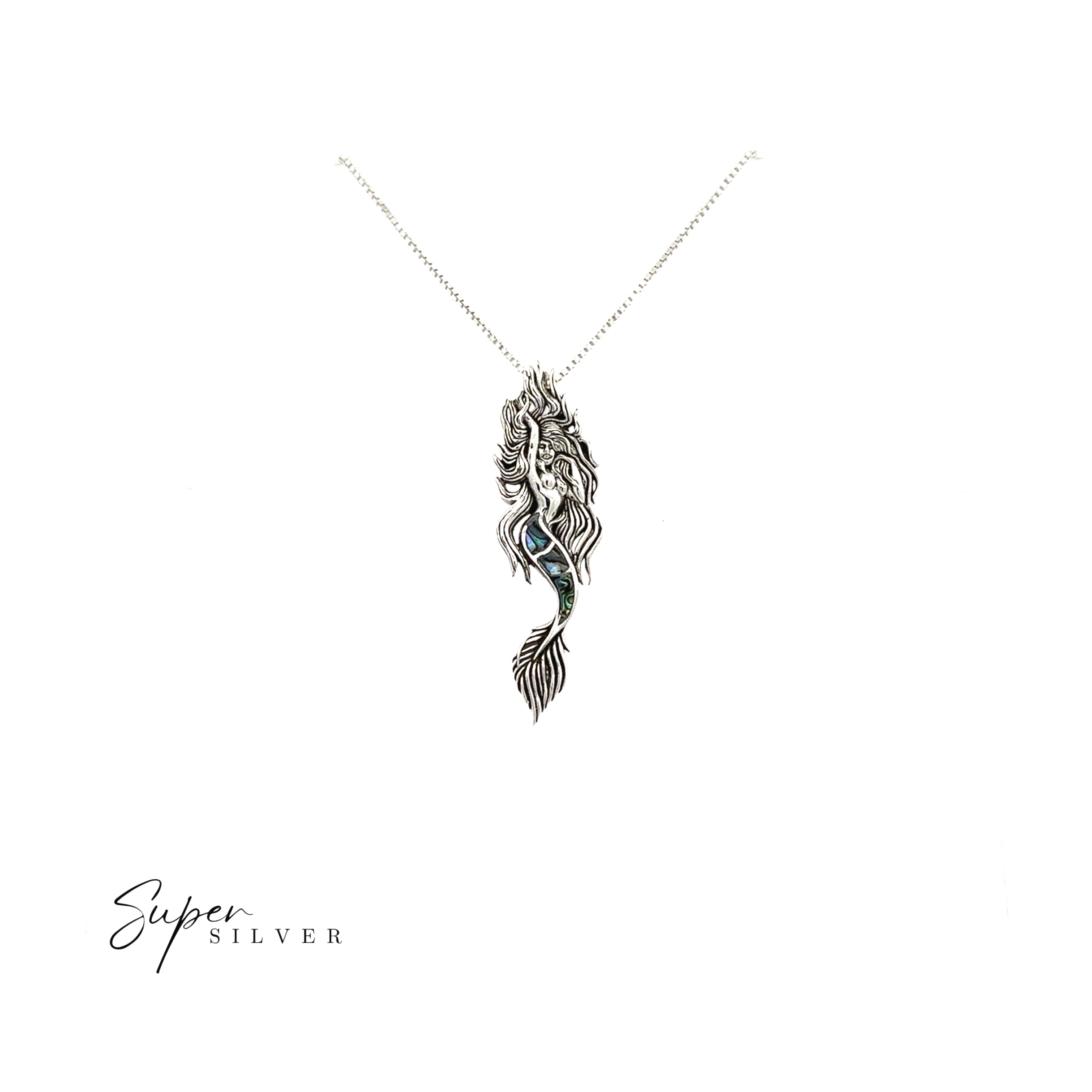 Inlay Mermaid Pendant