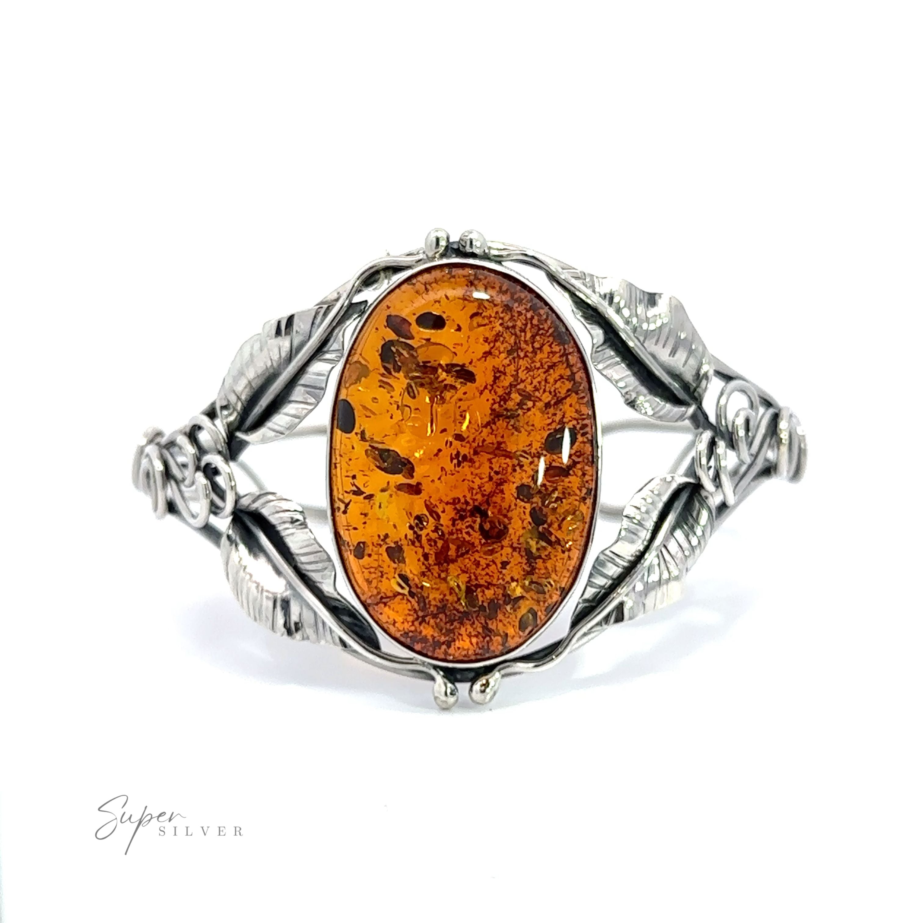 Baltic Amber + 2024 Citrine Artisan handcrafted multi-gem statement cuff