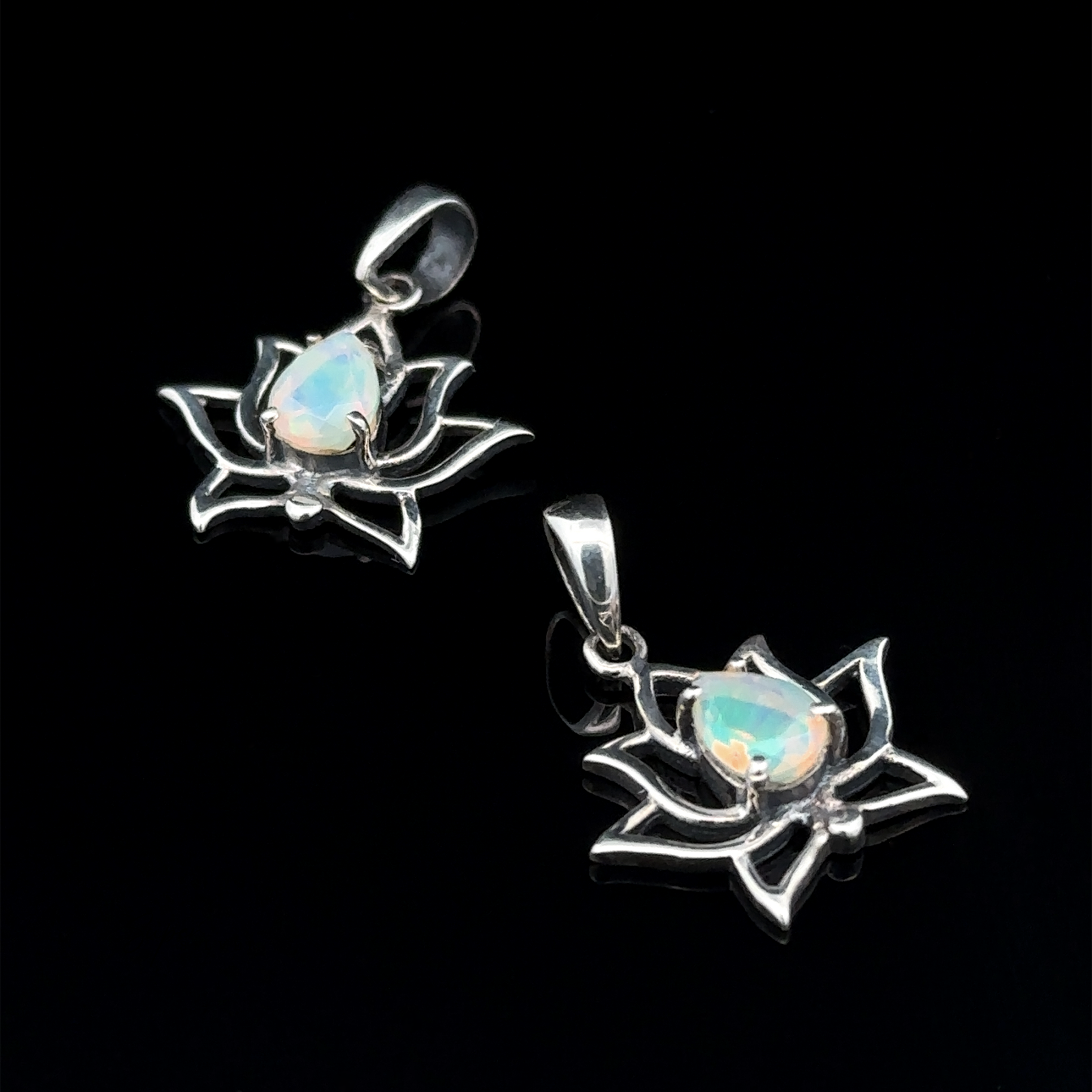 Ethiopian Opal Lotus Pendant