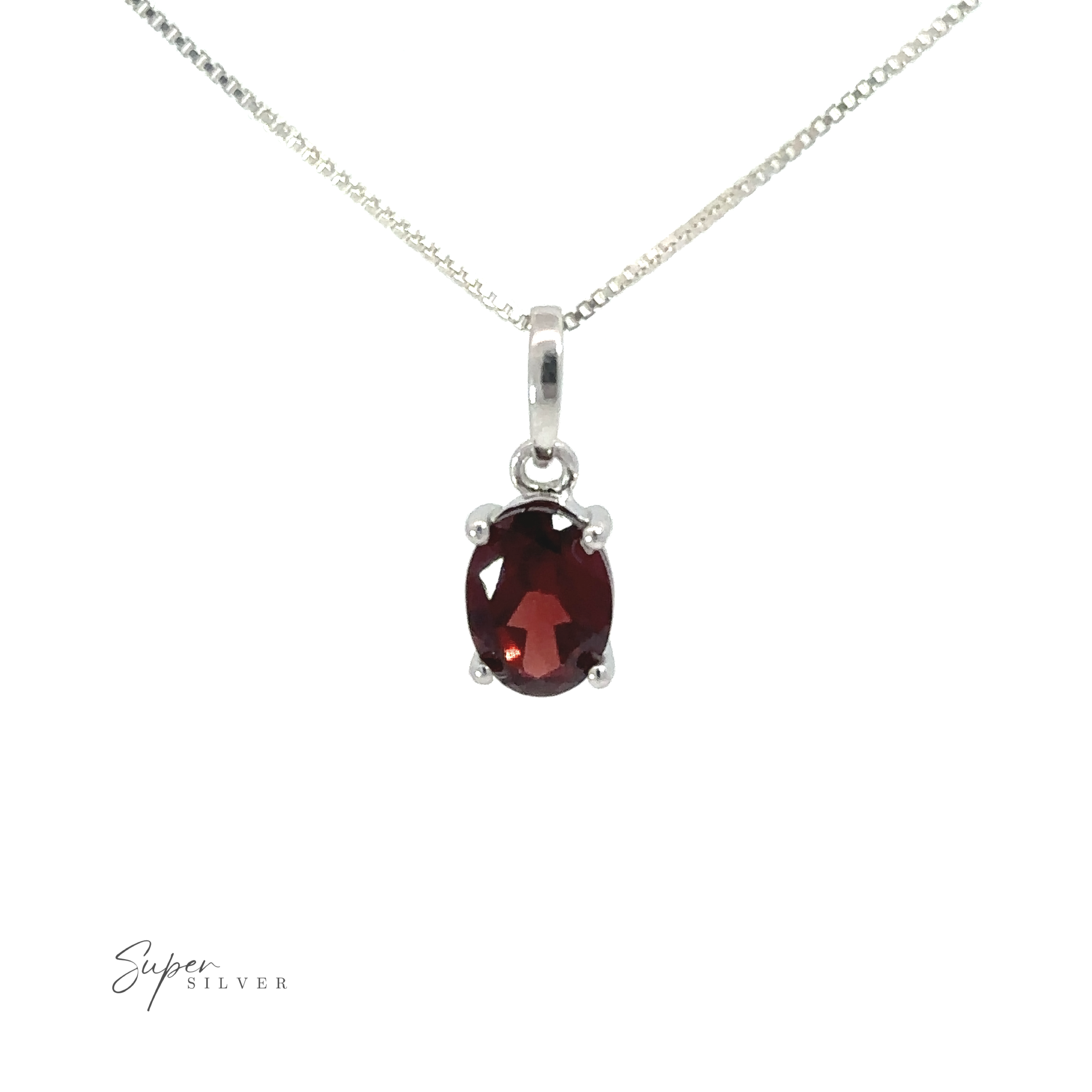 A close up of a minimalist style necklace with a Dainty Faceted Gemstone Pendant.