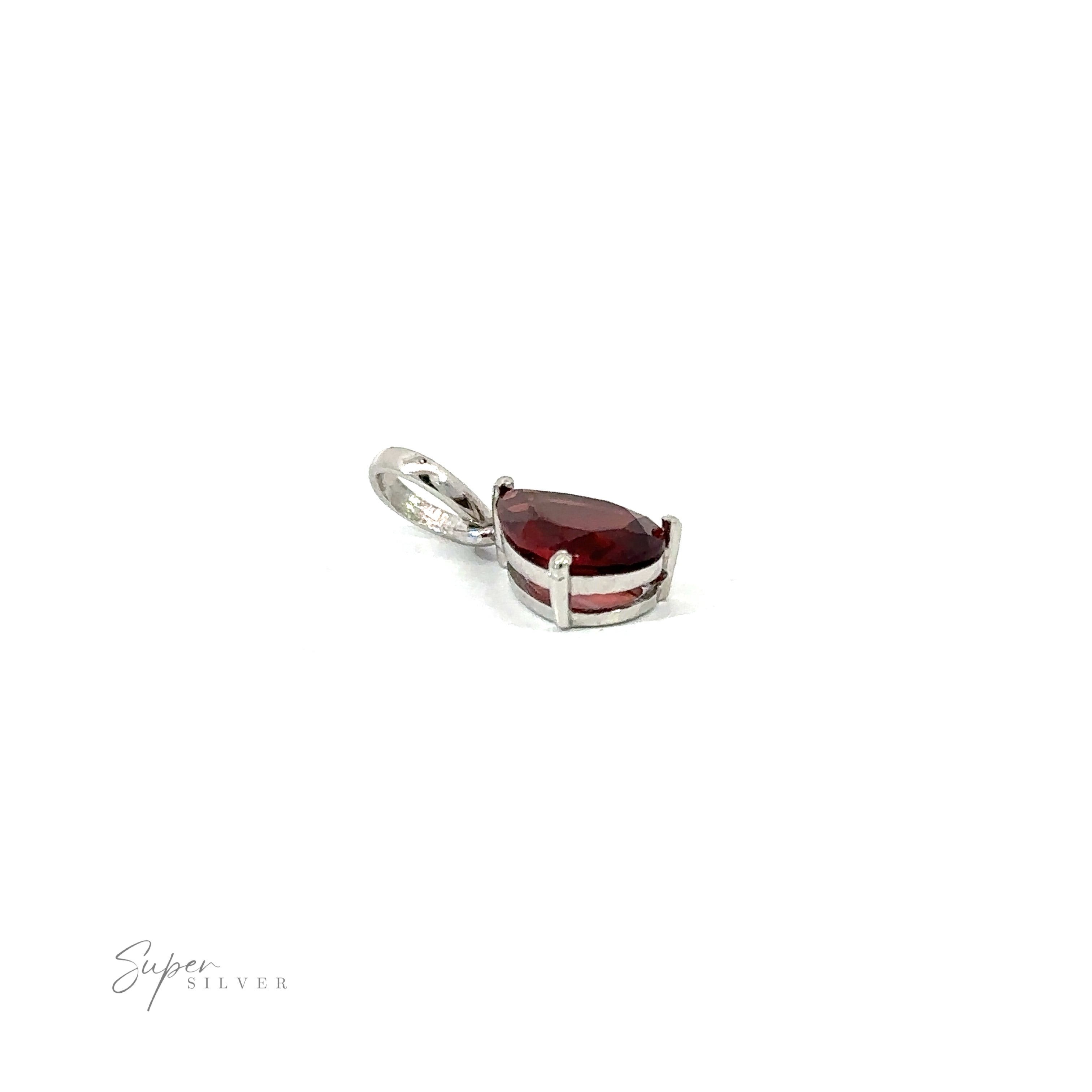 A minimalist style, Dainty Faceted Gemstone Pendants pendant on a white background.