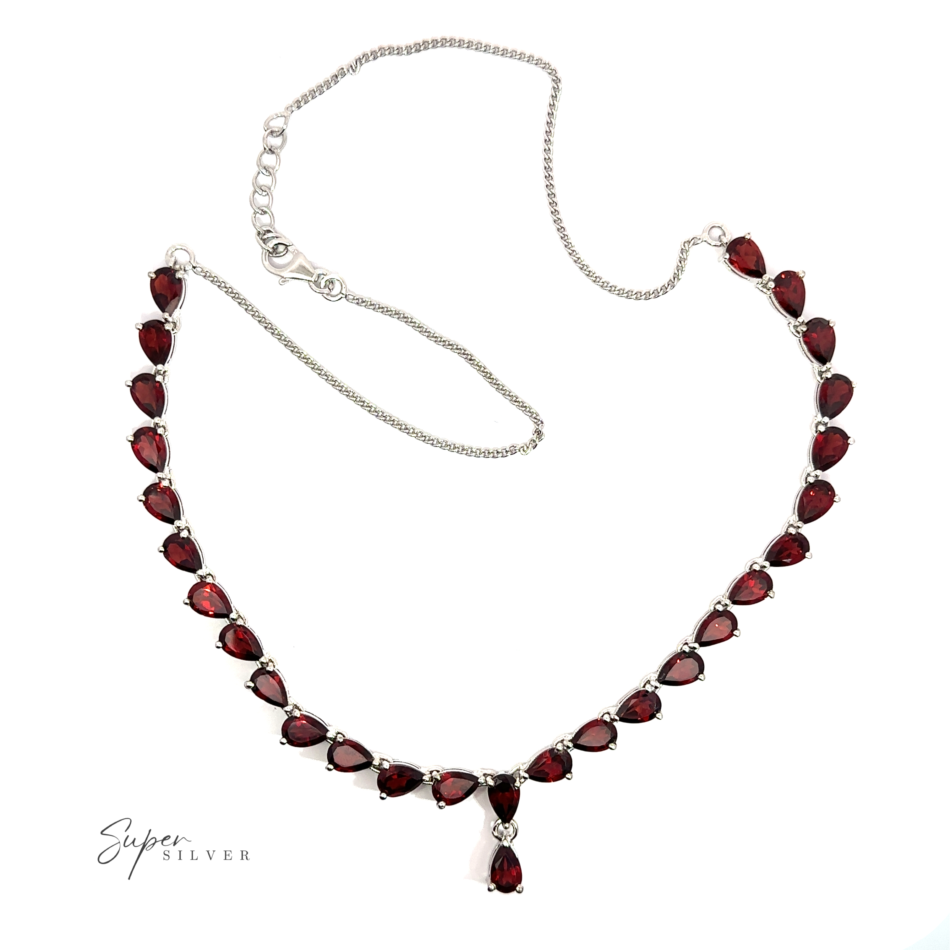 A timeless necklace featuring the Elegant Faceted Gemstone Jewelry Set on a white background.