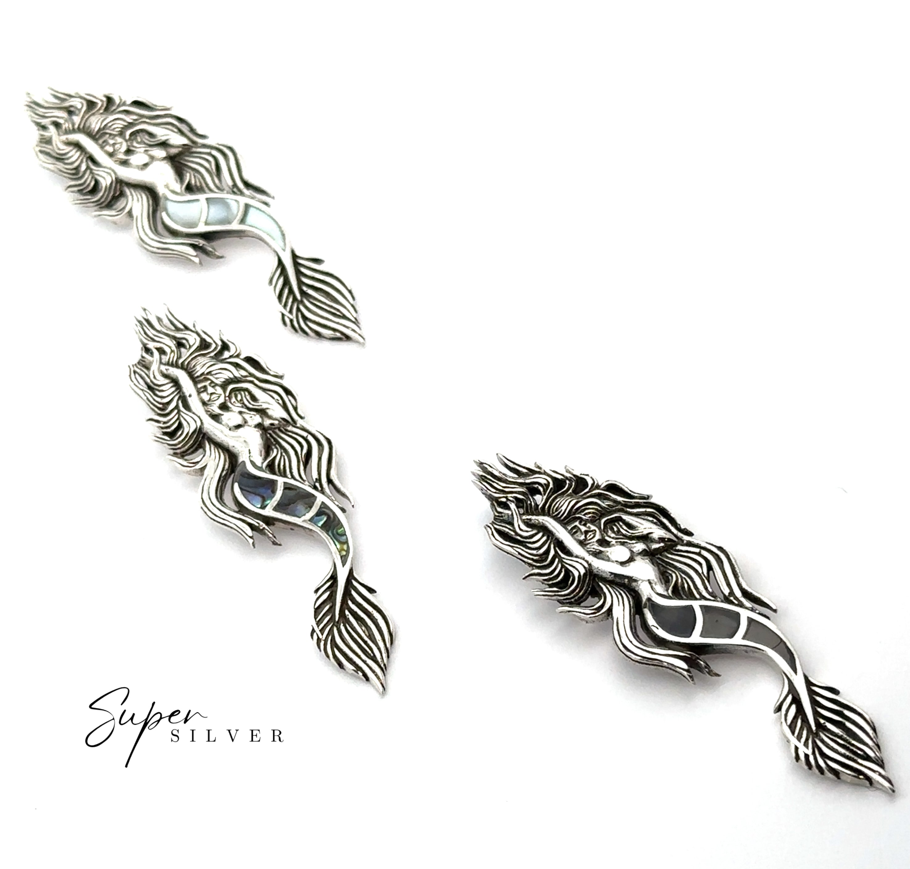 Inlay Mermaid Pendant