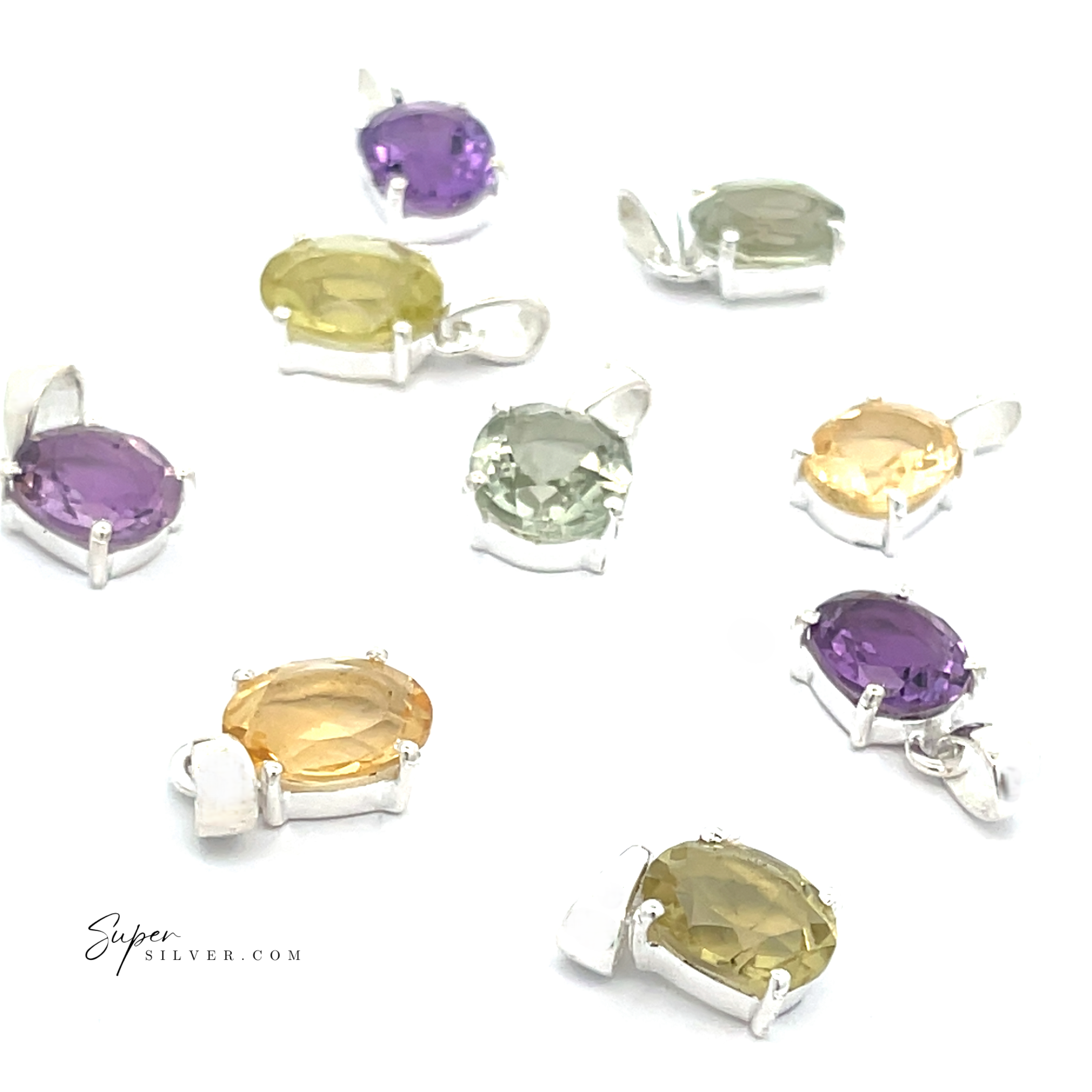 Brilliant Pronged Gemstone Pendant