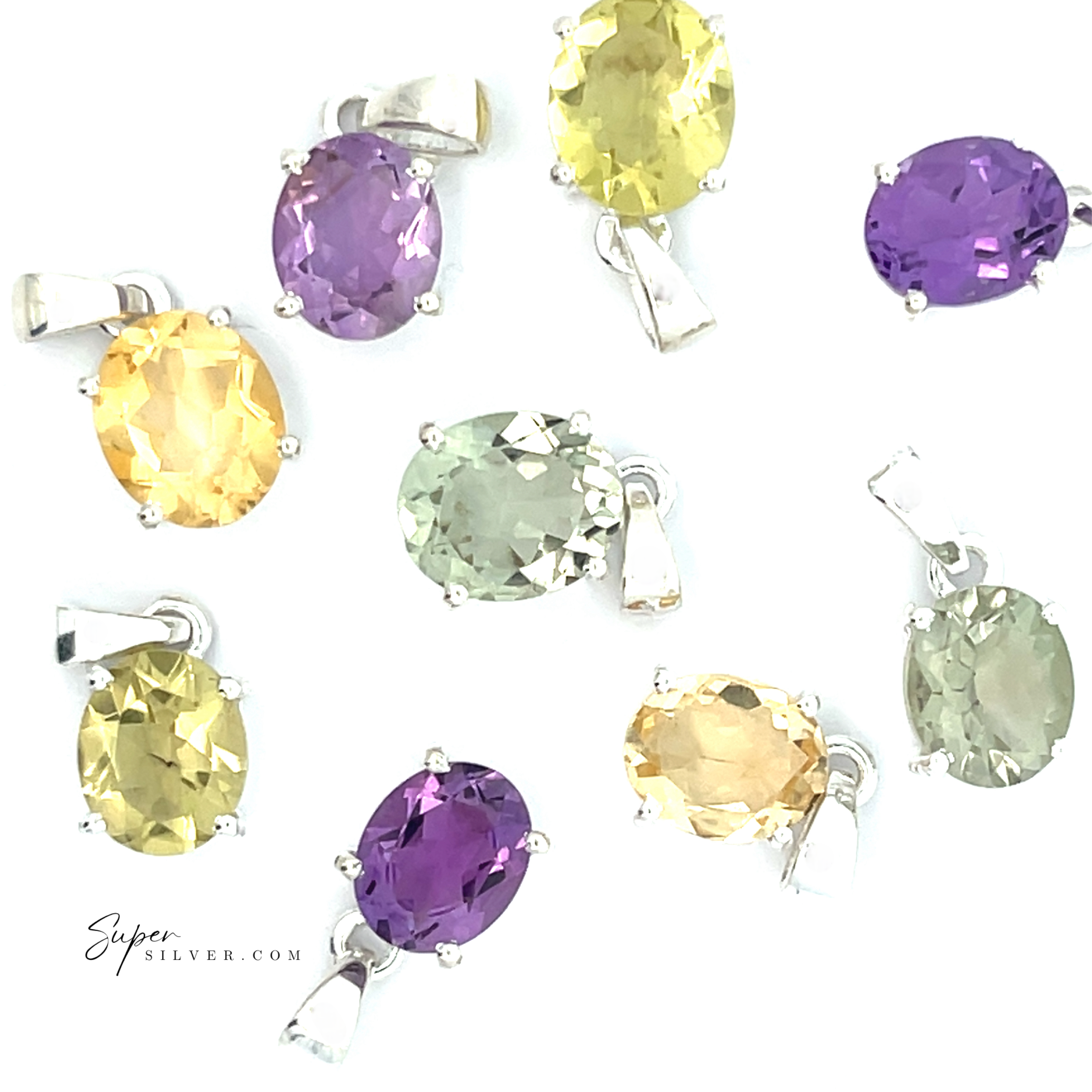 Brilliant Pronged Gemstone Pendant