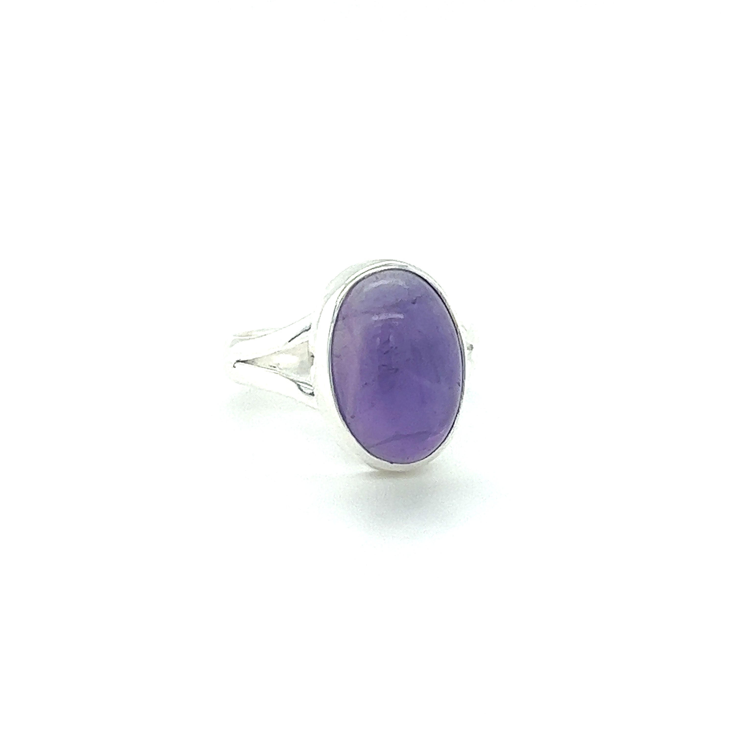 Boho-inspired Oval Stone ring in sterling silver.