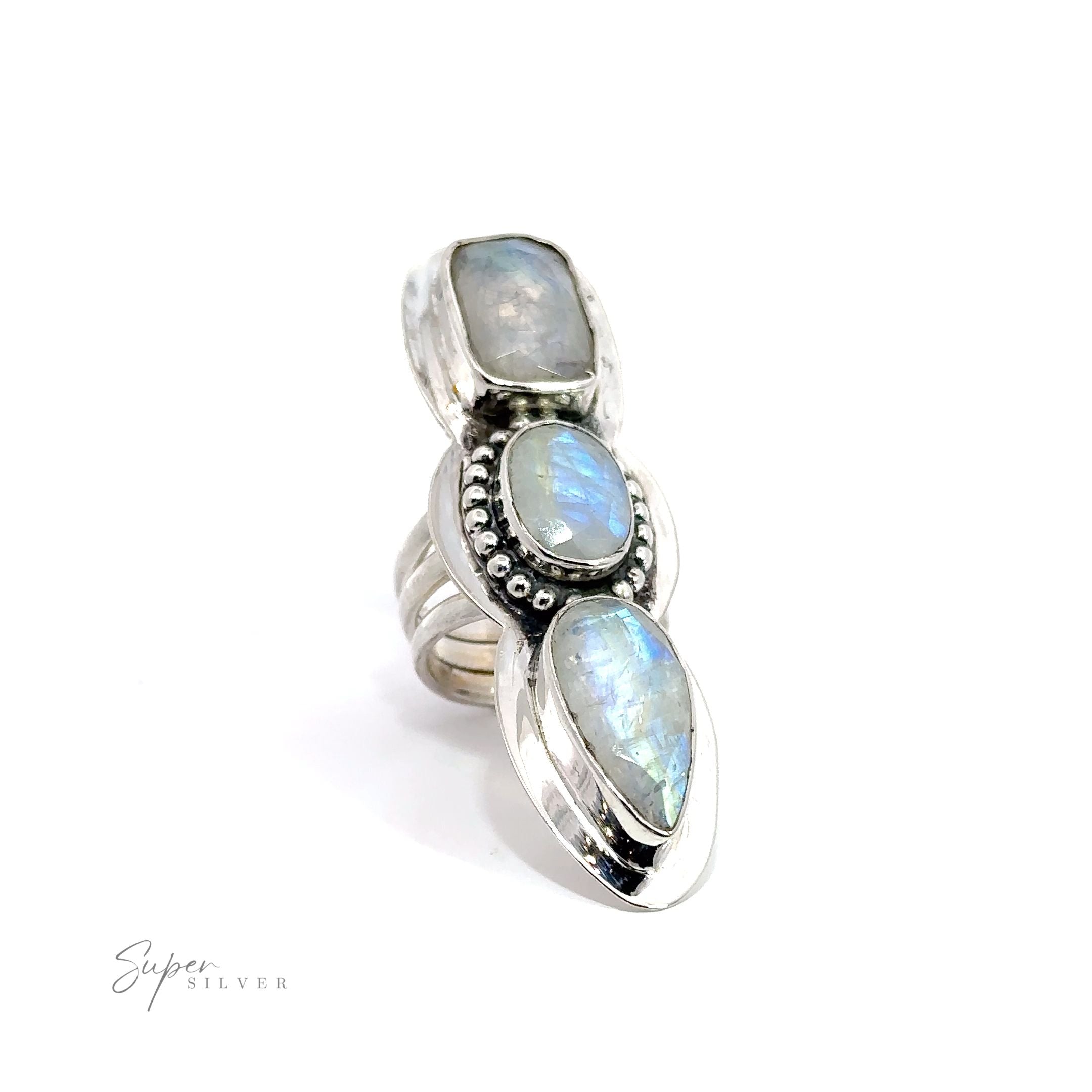 These Statement Faceted Moonstone Rings are a lightweight and durable backpack that is perfect for hiking and traveling. It has multiple compartments to help you stay organized, including a laptop sleeve. The adjustable straps ensure a comfortable fit for your needs.