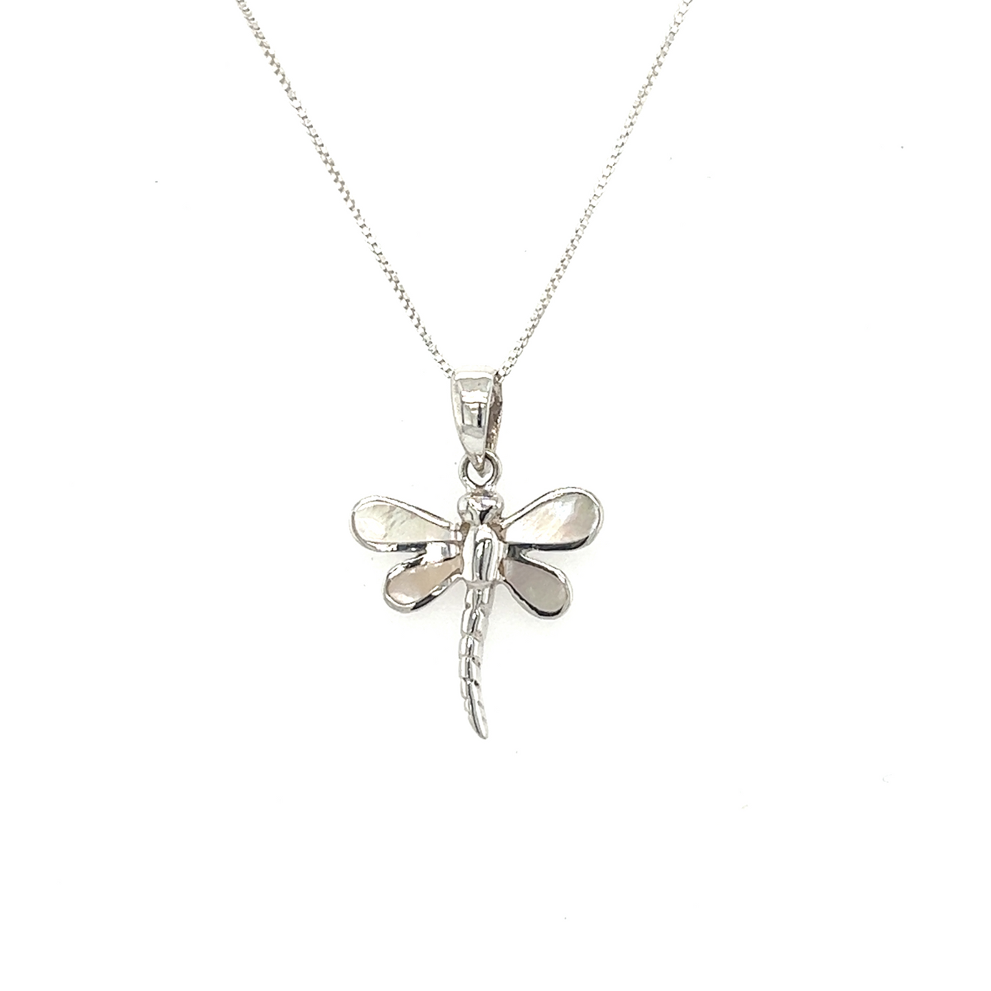 
                  
                    An elegant Inlay Stone Dragonfly Pendant gracefully suspended on a delicate chain.
                  
                
