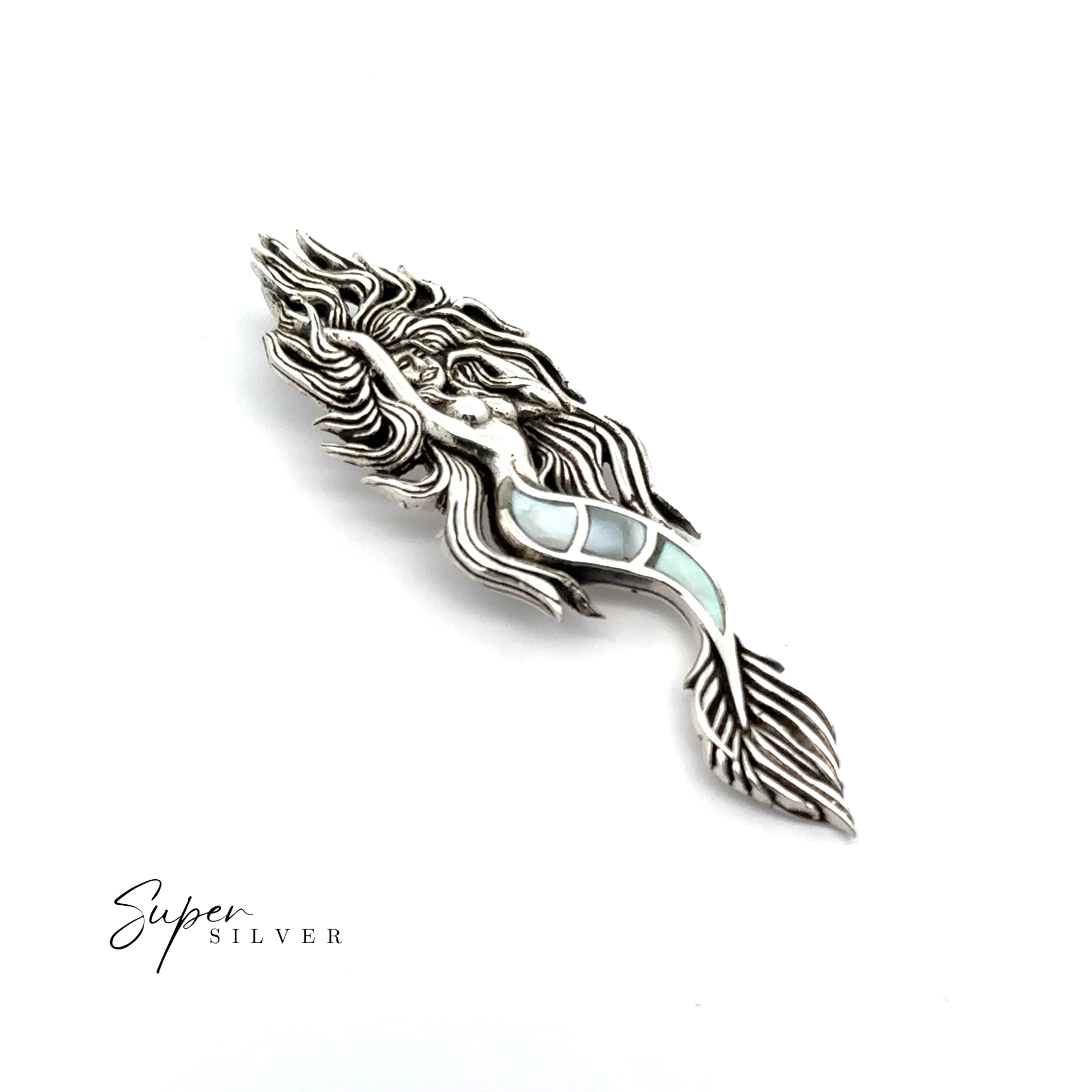 Inlay Mermaid Pendant