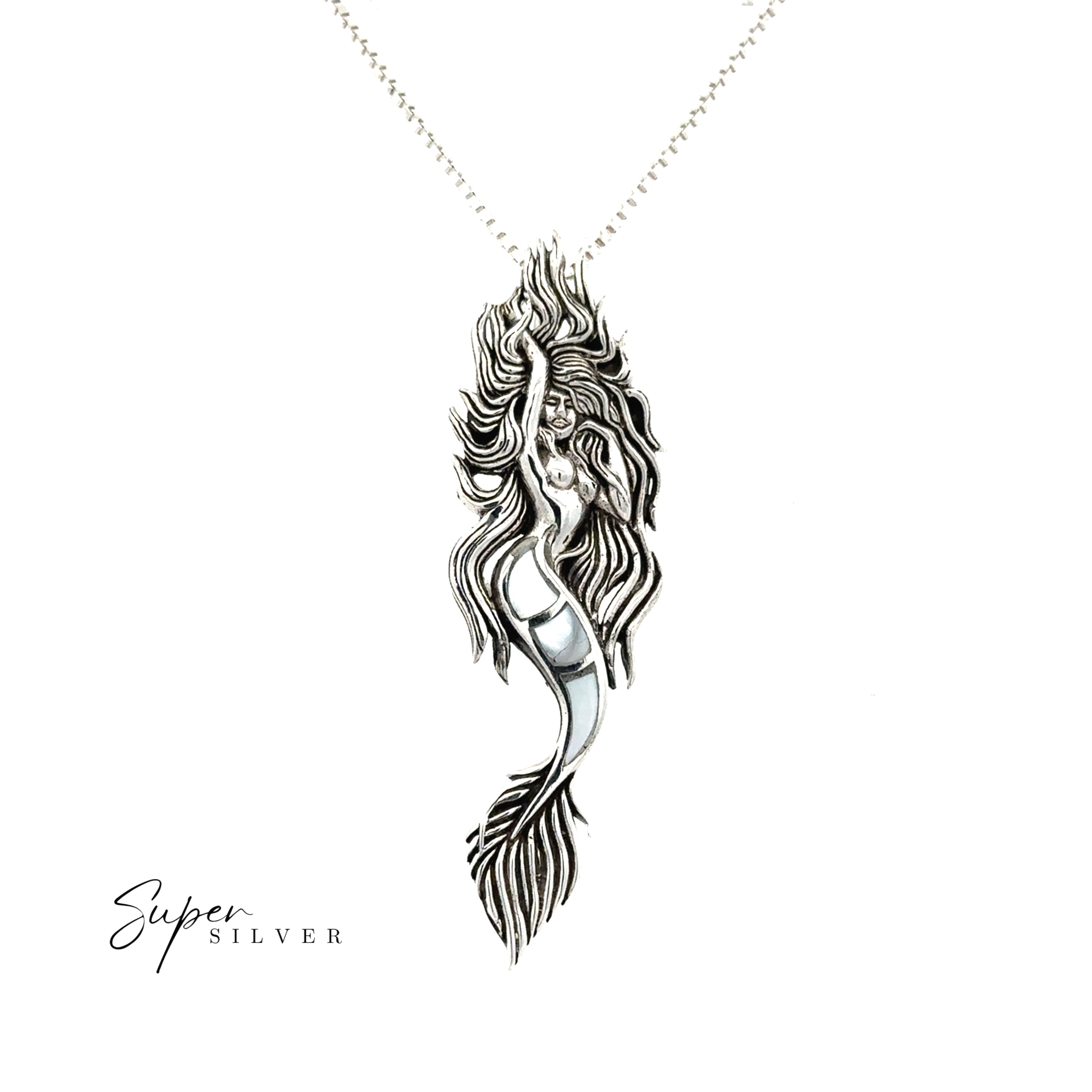 Inlay Mermaid Pendant