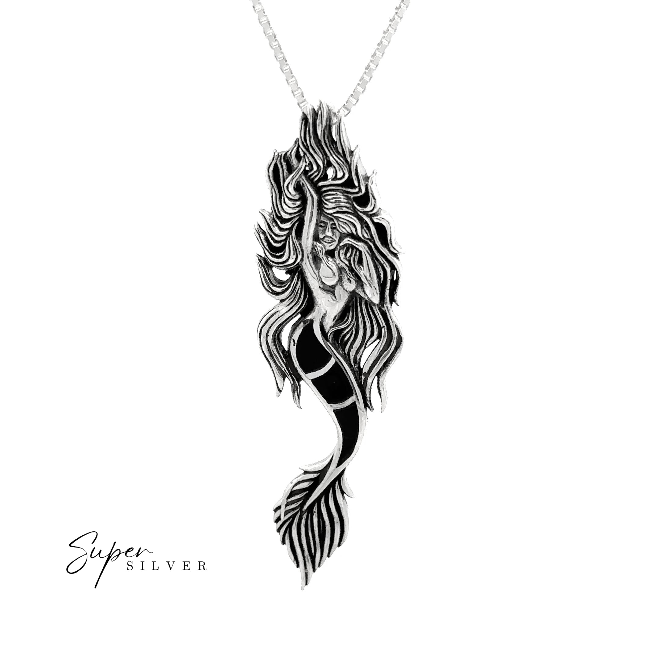 Inlay Mermaid Pendant