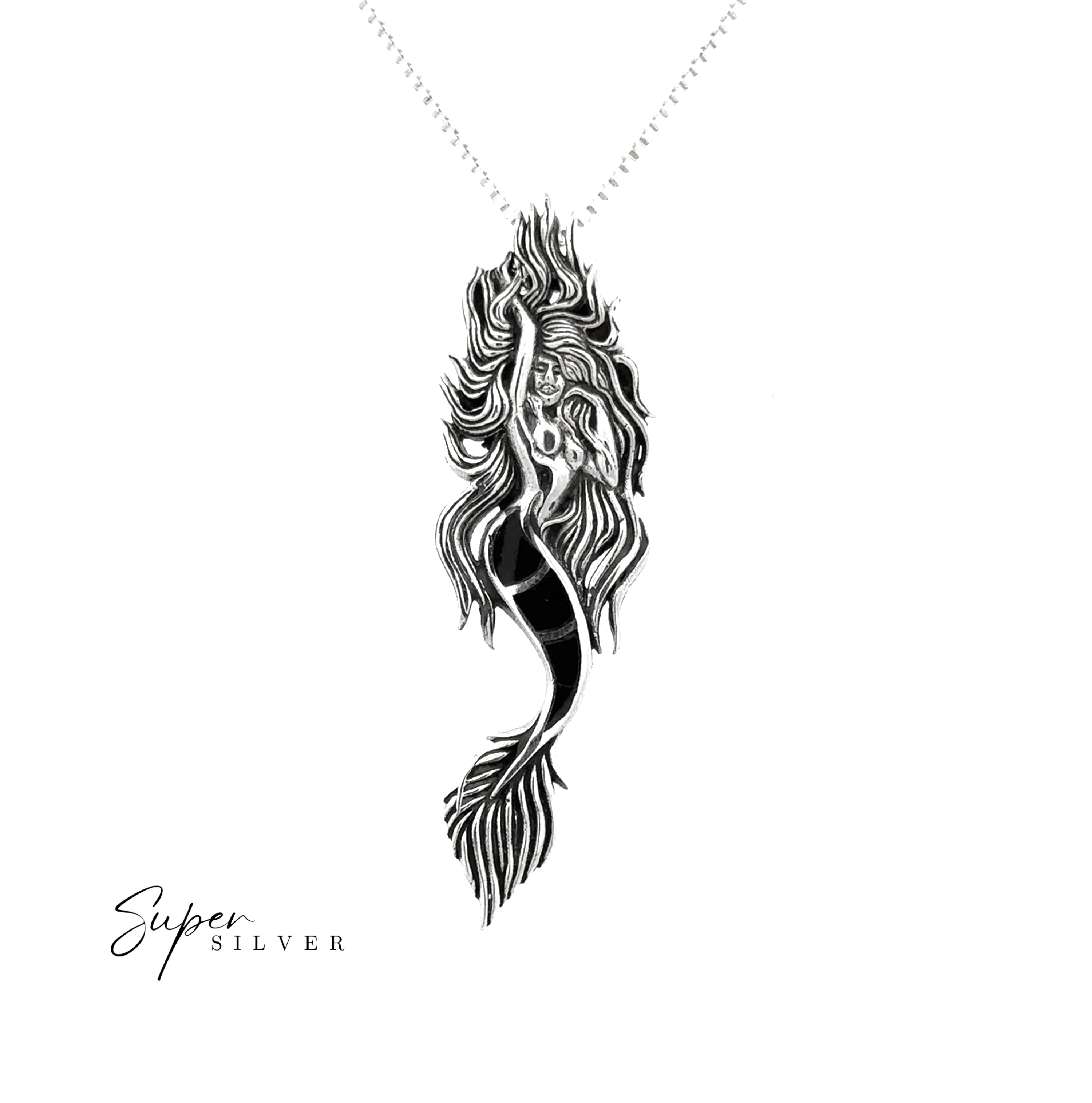 Inlay Mermaid Pendant