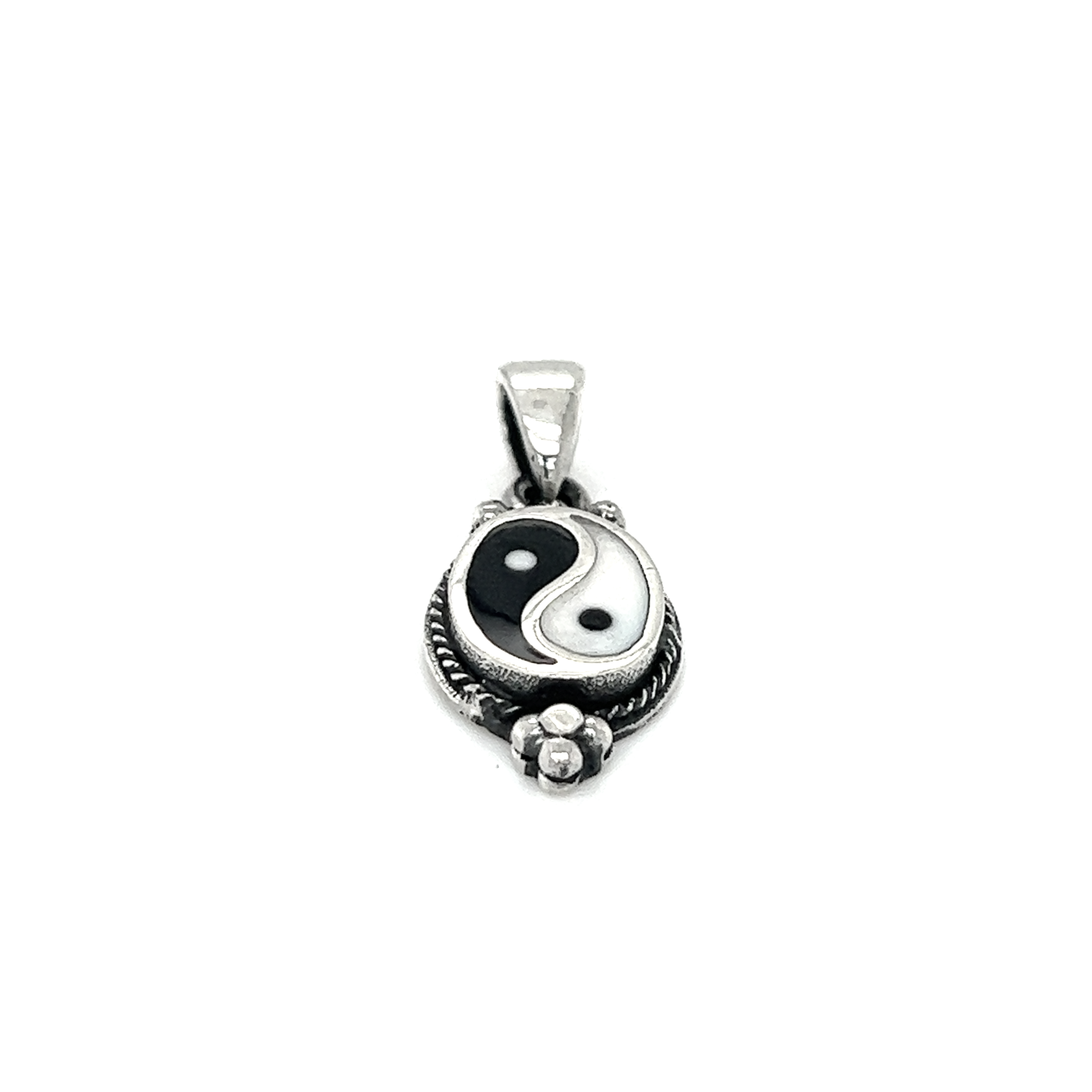 Various Yin-Yang Pendants symbolizing interconnectedness and balance on a white background.