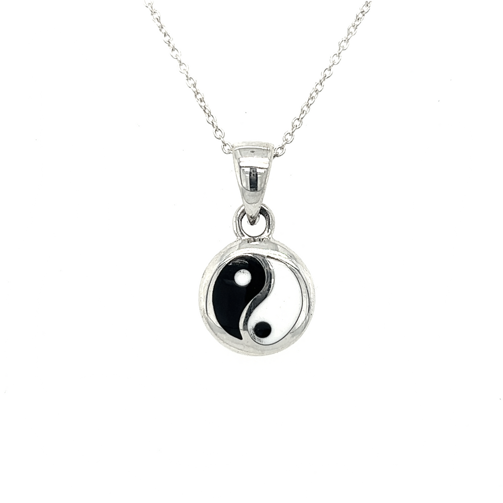 
                  
                    An elegant Various Yin-Yang Pendant symbolizing balance and interconnectedness, elegantly hanging on a silver chain.
                  
                
