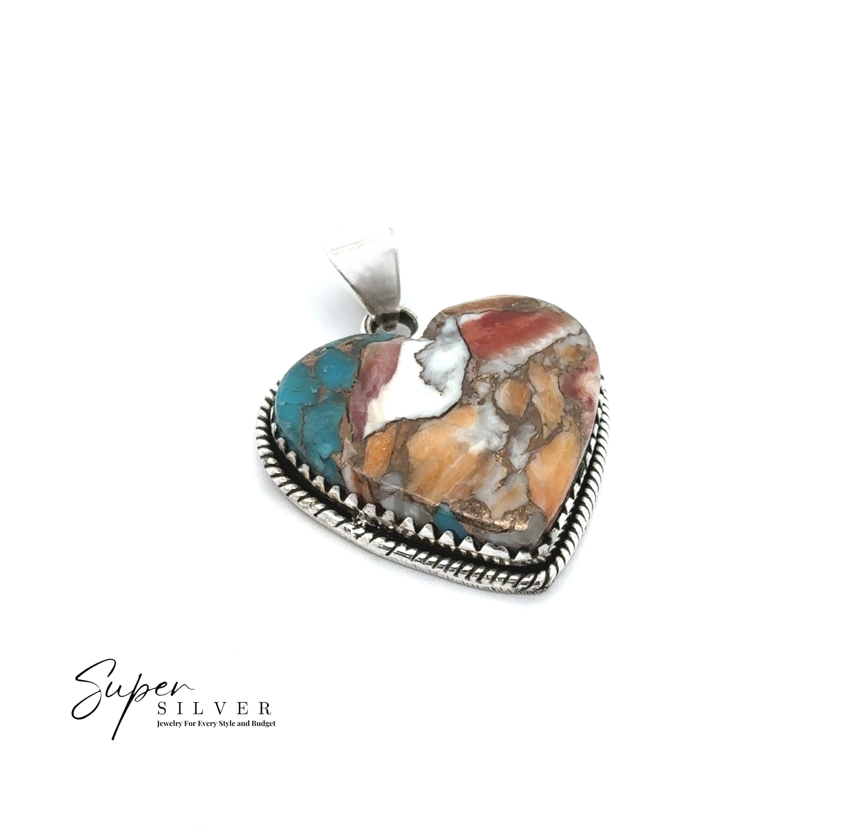 Oyster Turquoise Heart Pendant