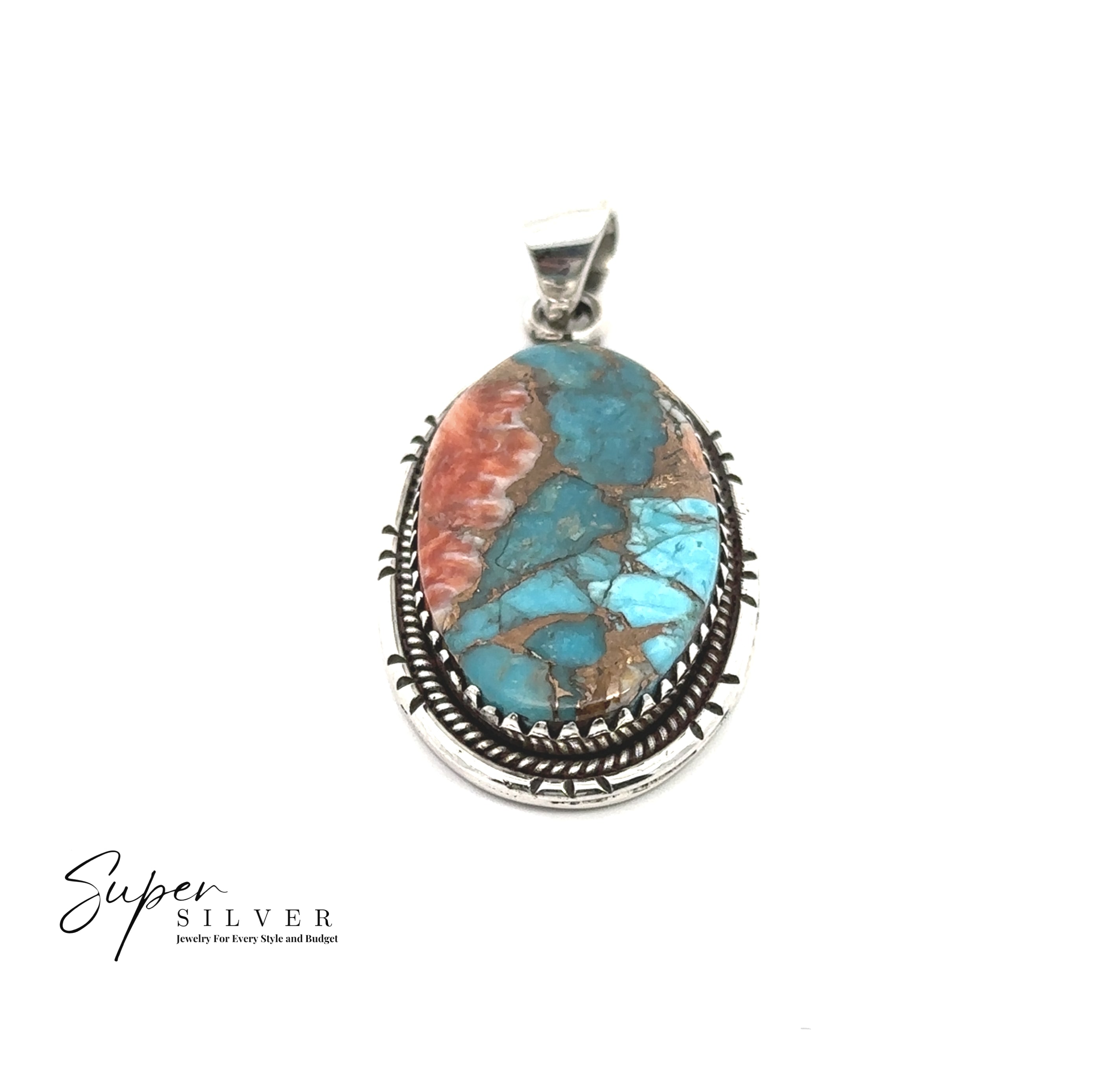 Oyster Turquoise Sunset Pendant