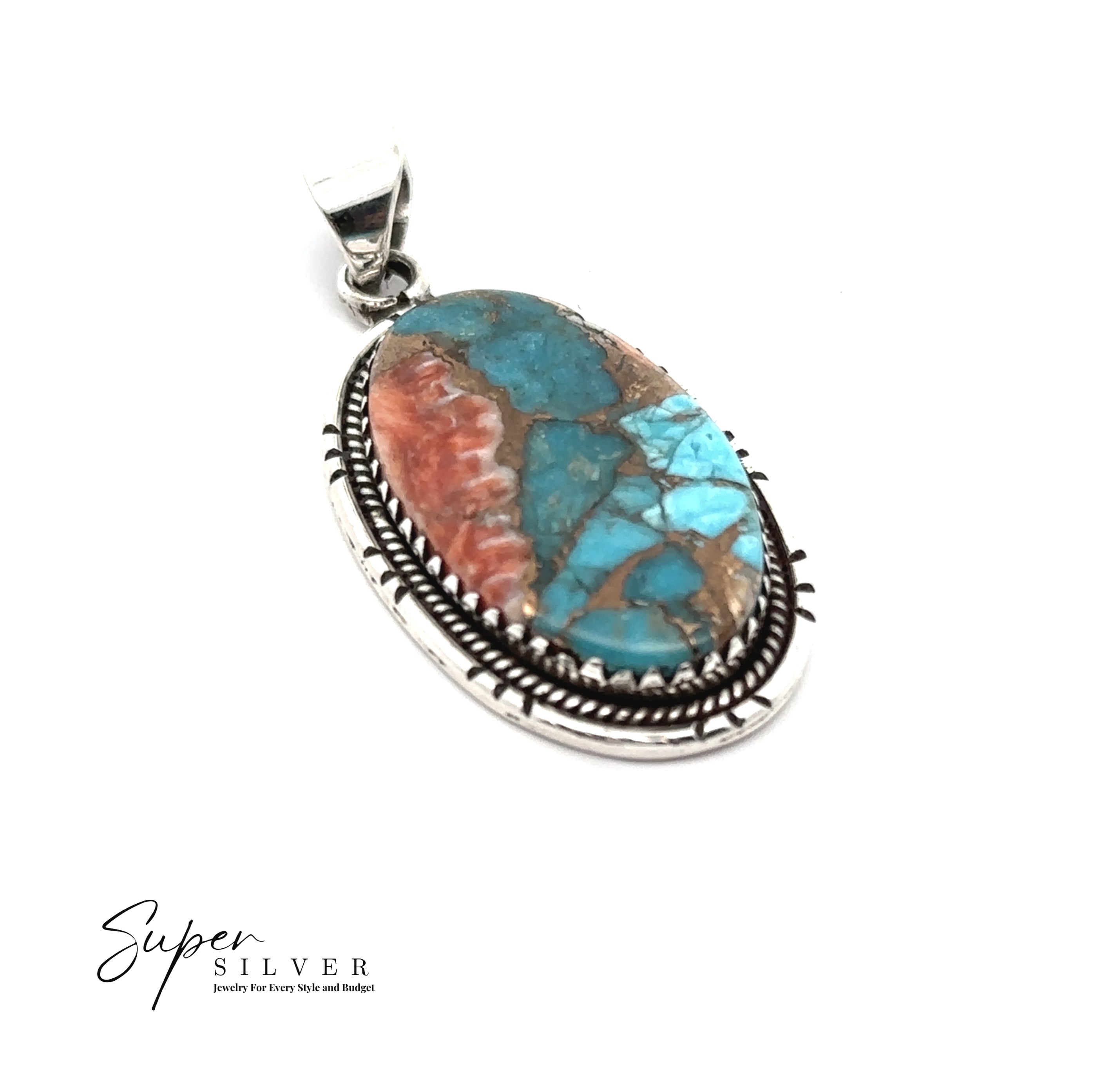 Oyster Turquoise Sunset Pendant