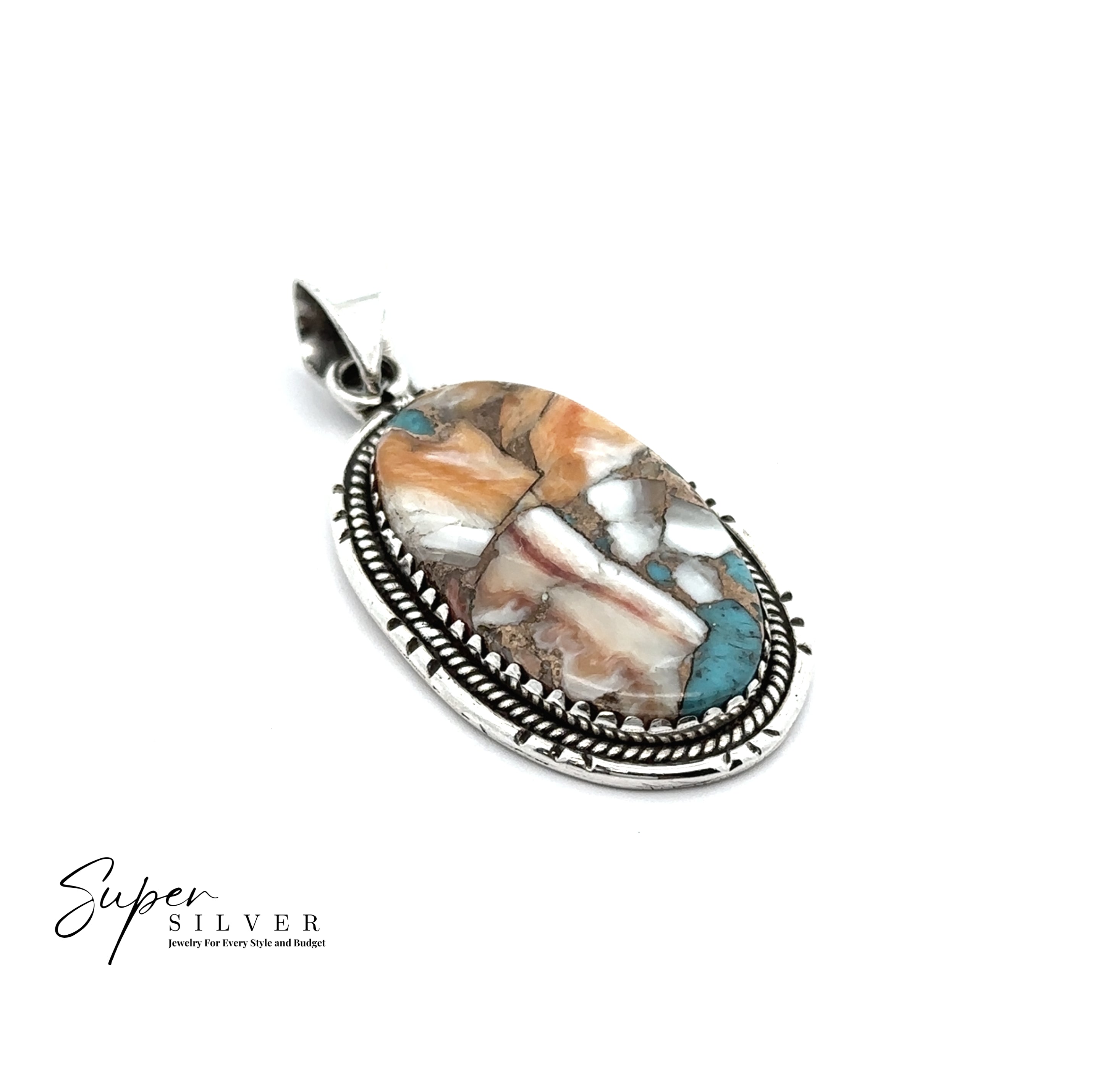Oyster Turquoise Sunset Pendant