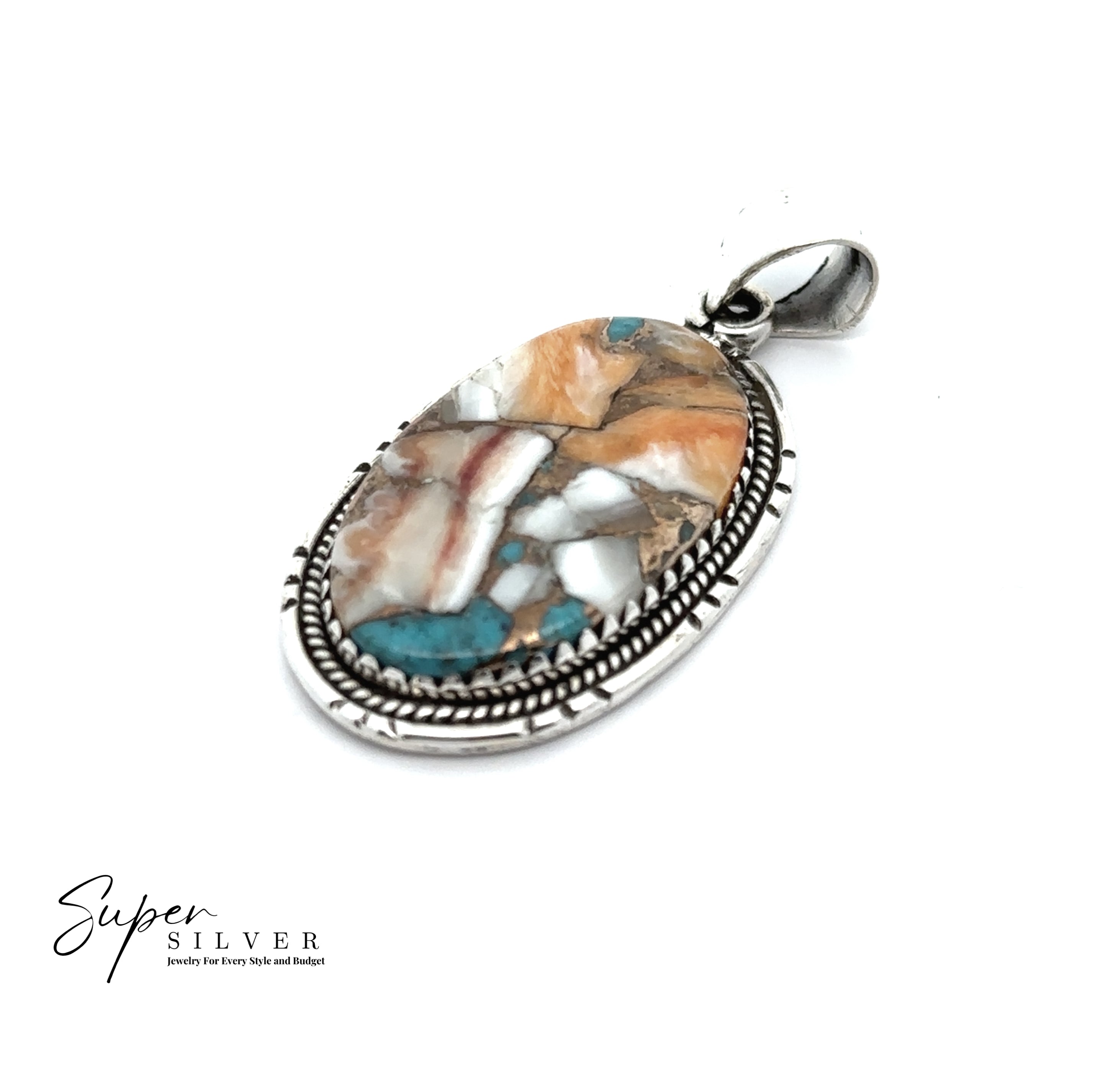 Oyster Turquoise Sunset Pendant