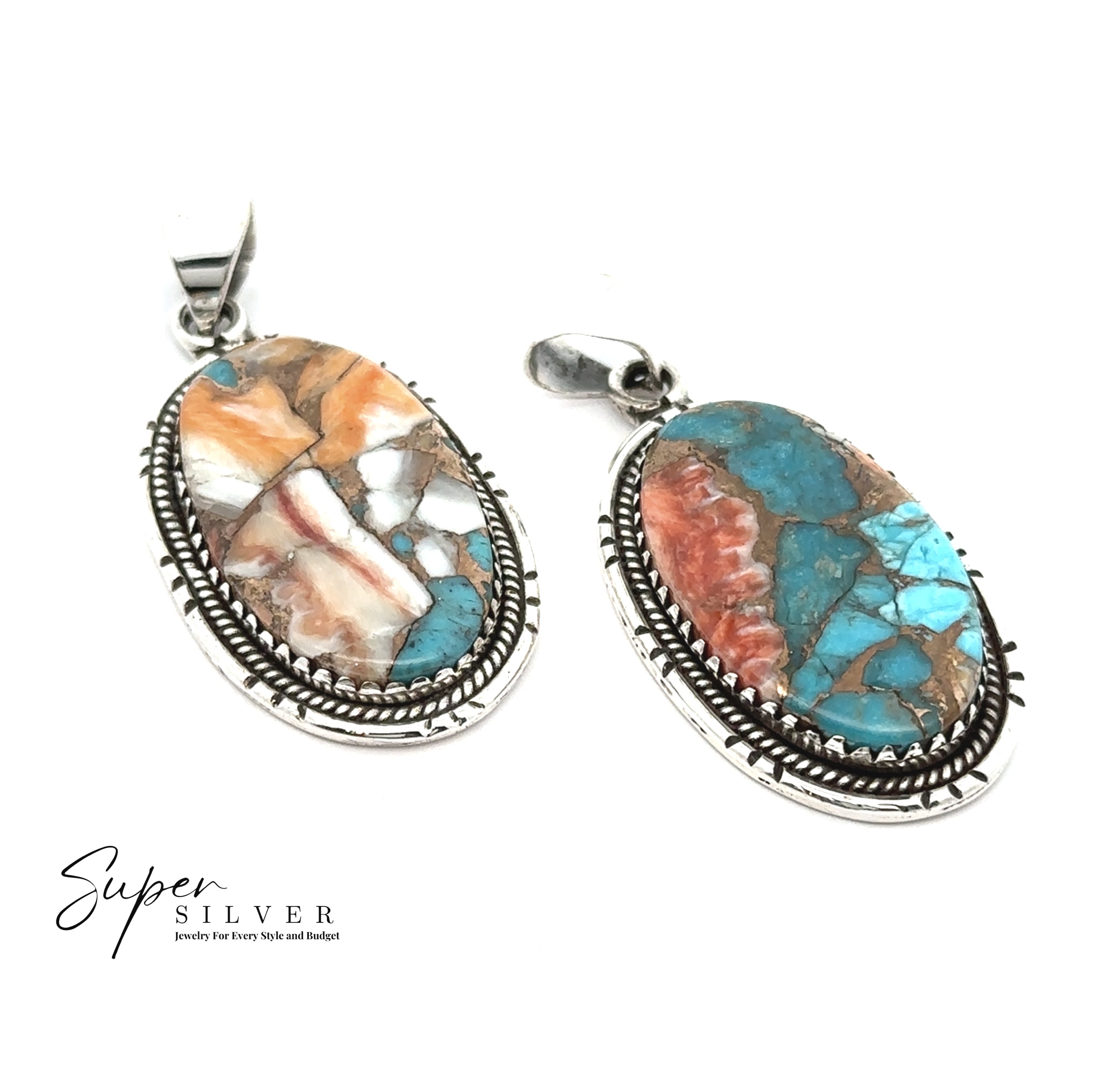 Oyster Turquoise Sunset Pendant