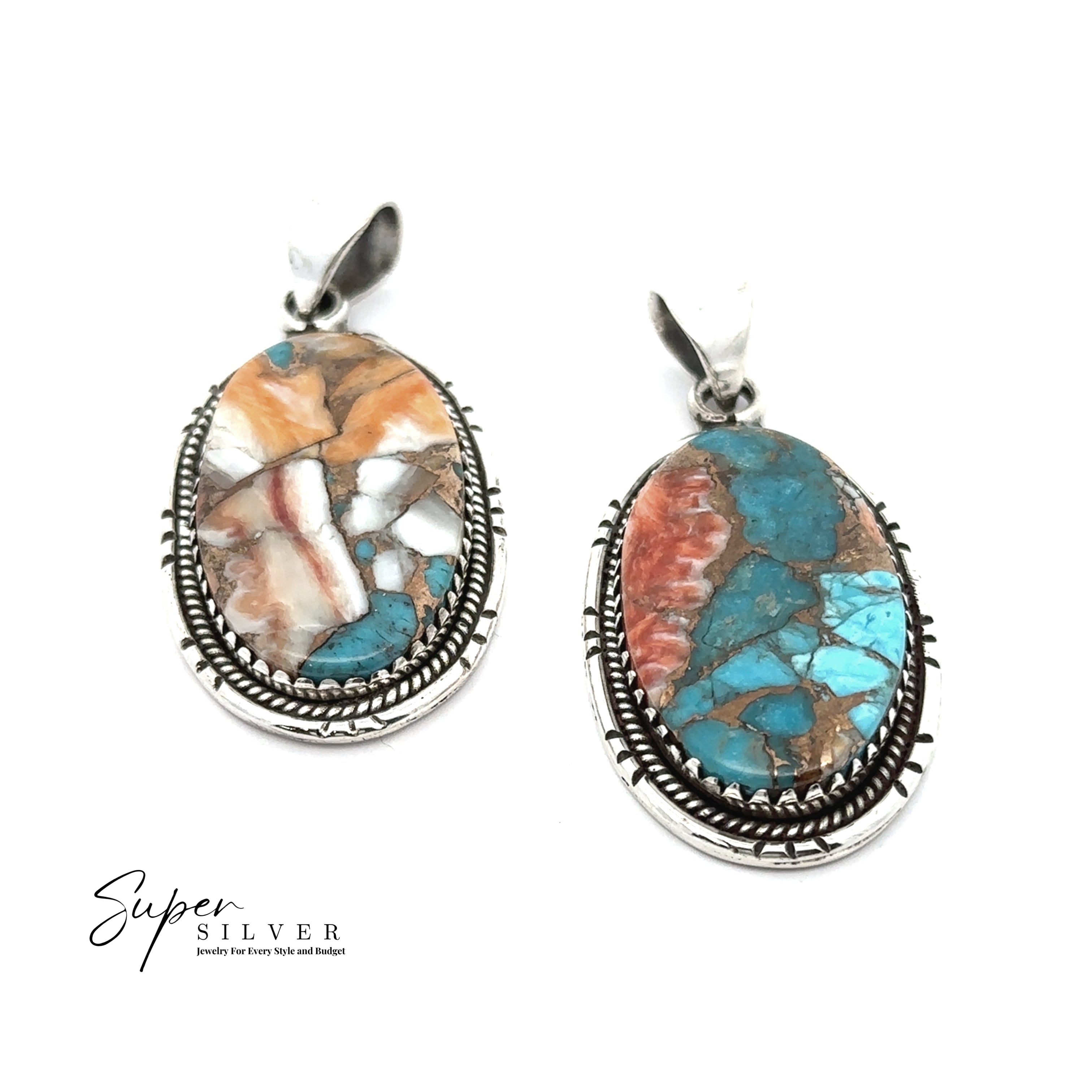 Oyster Turquoise Sunset Pendant