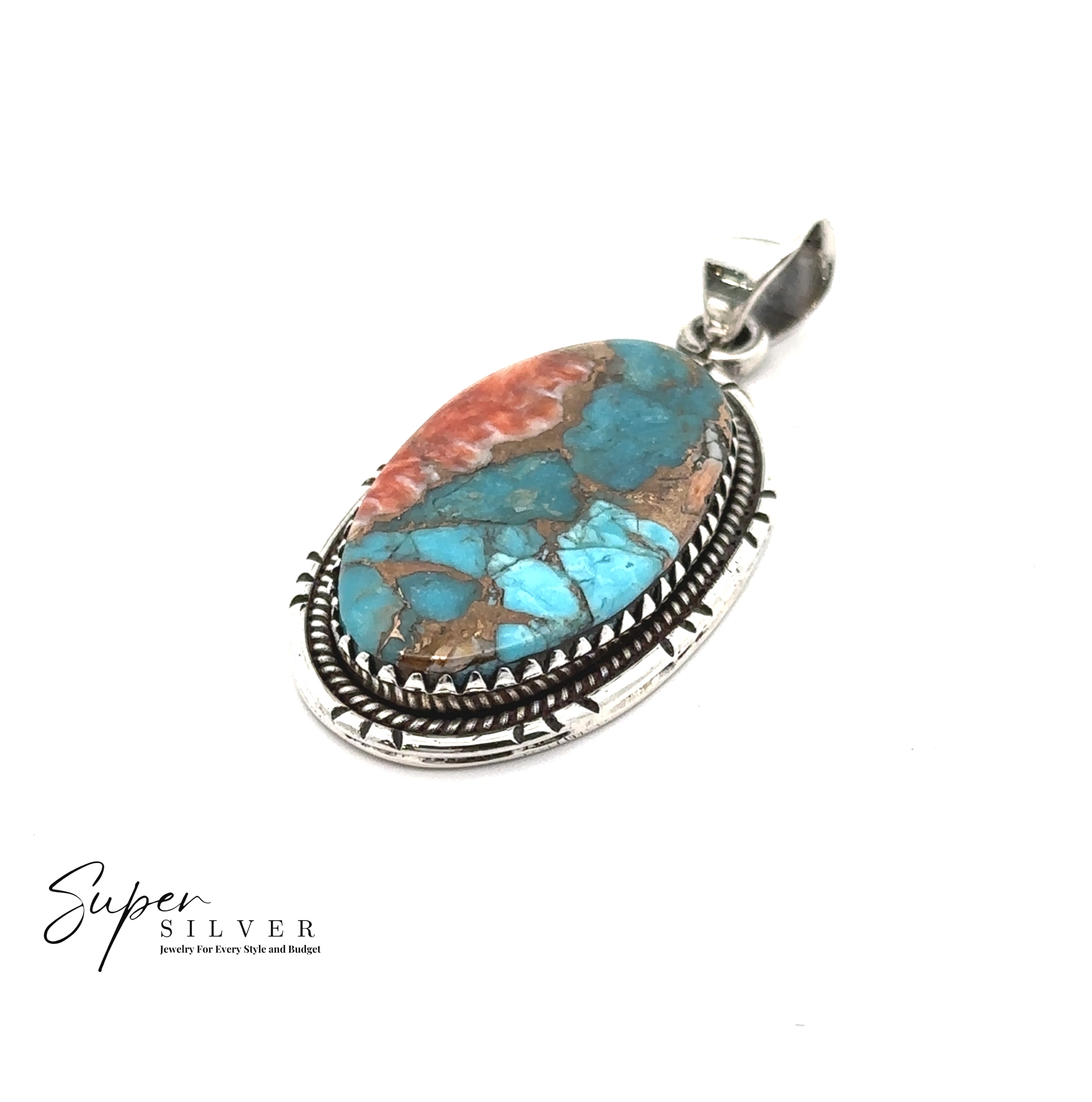 Oyster Turquoise Sunset Pendant