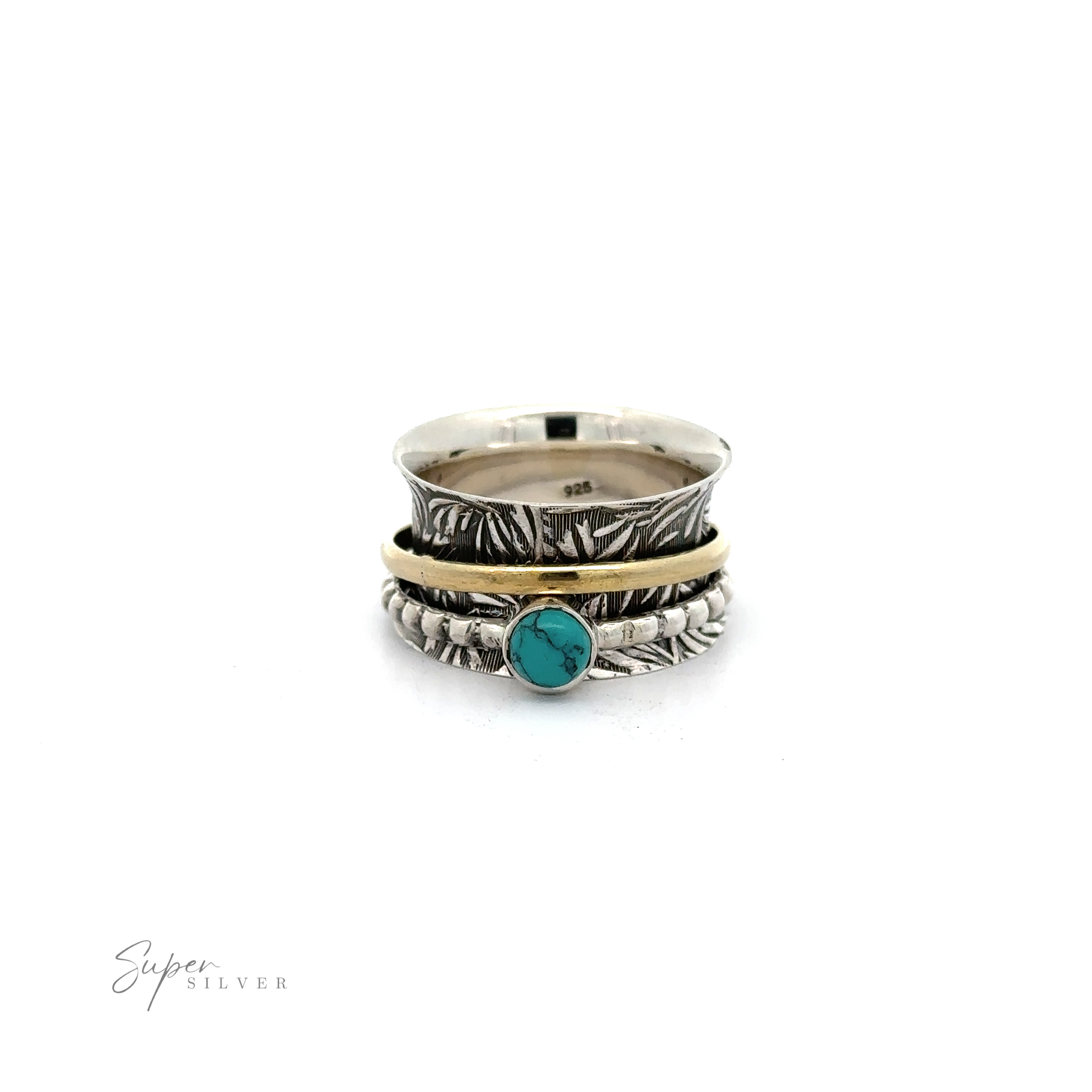 A stack of Bohemian Stone Spinner Rings with Beaded and Gold Detailing creating a breathtaking display of brilliance.