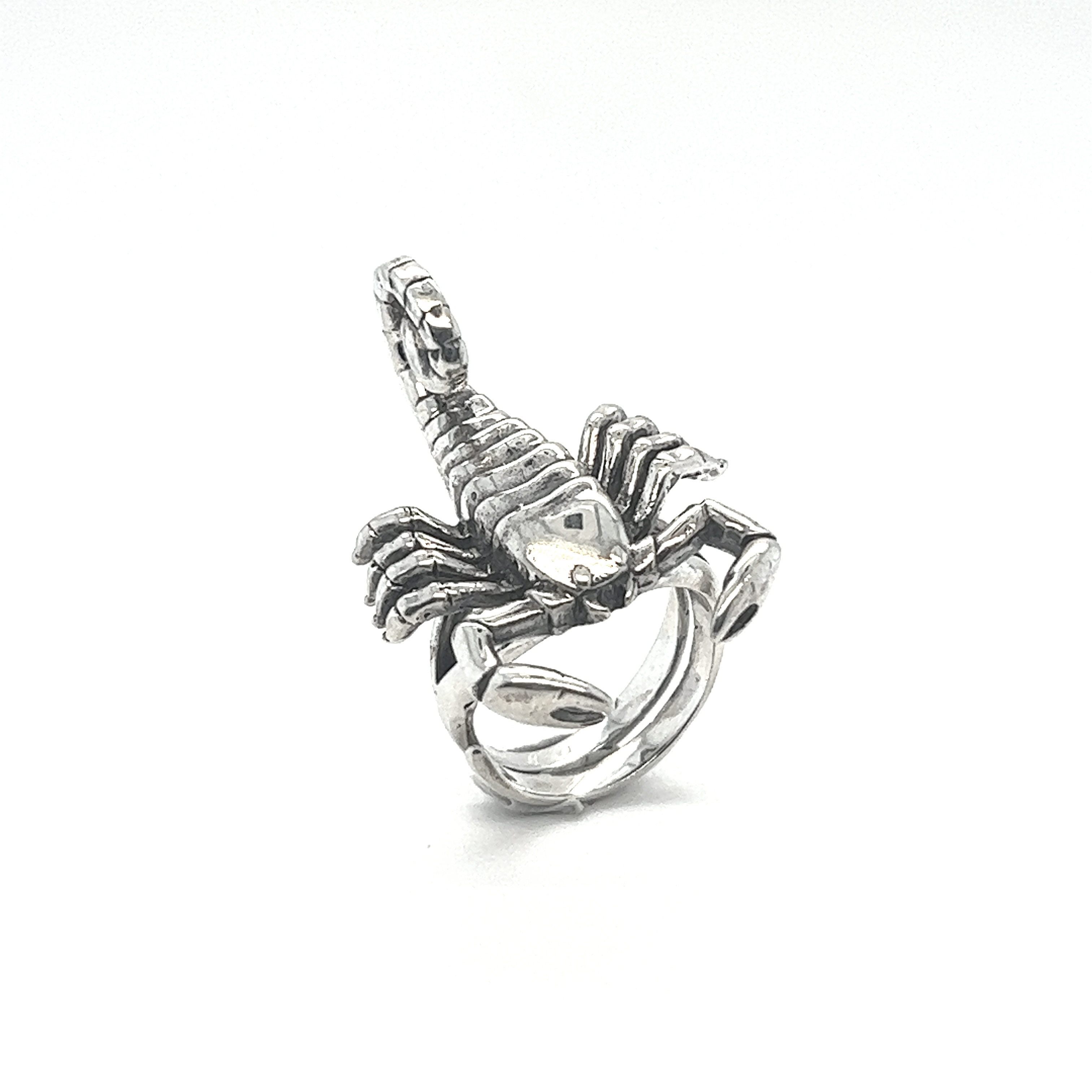 This Statement Scorpion Ring showcases impeccable silver work.