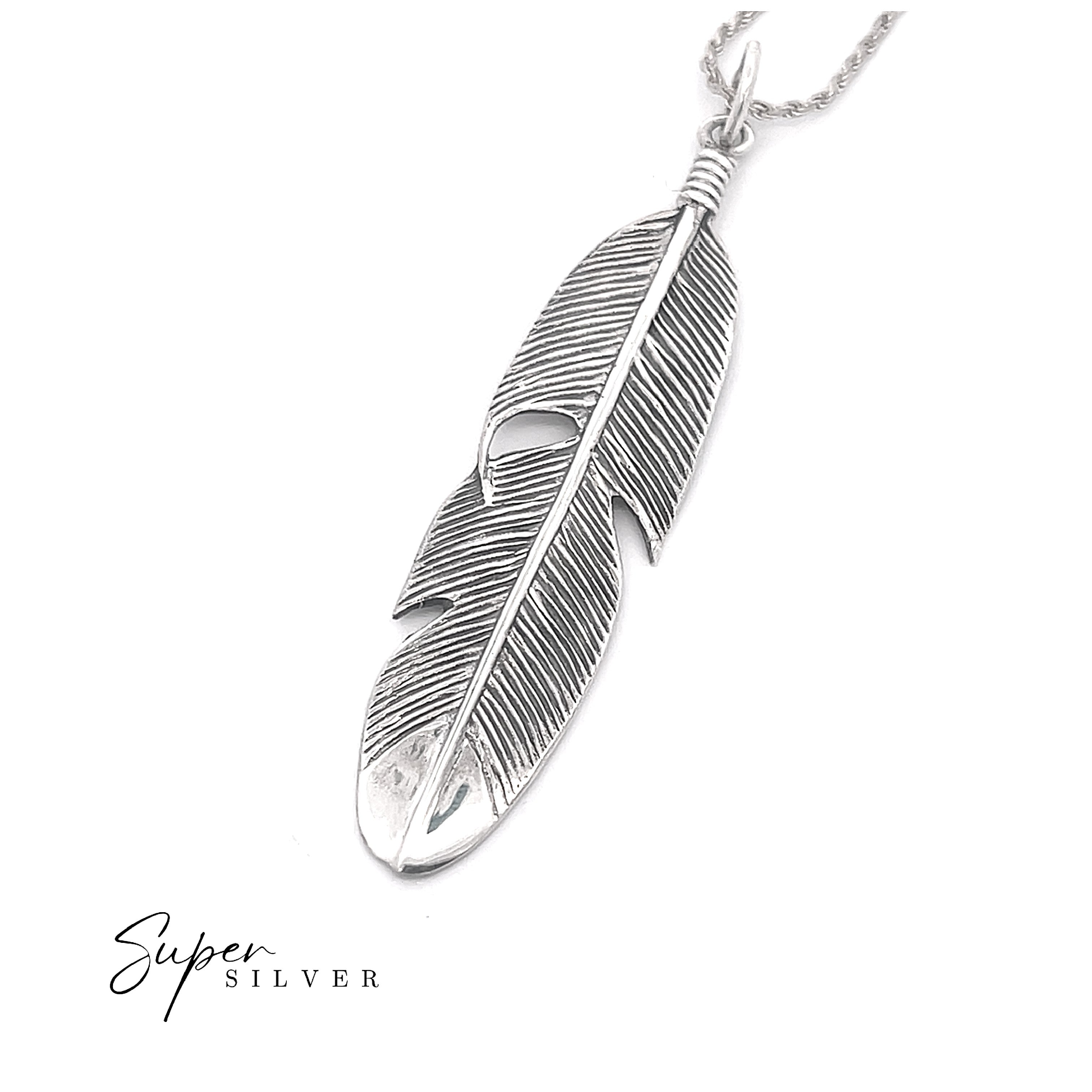 Medium Size Feather Pendant
