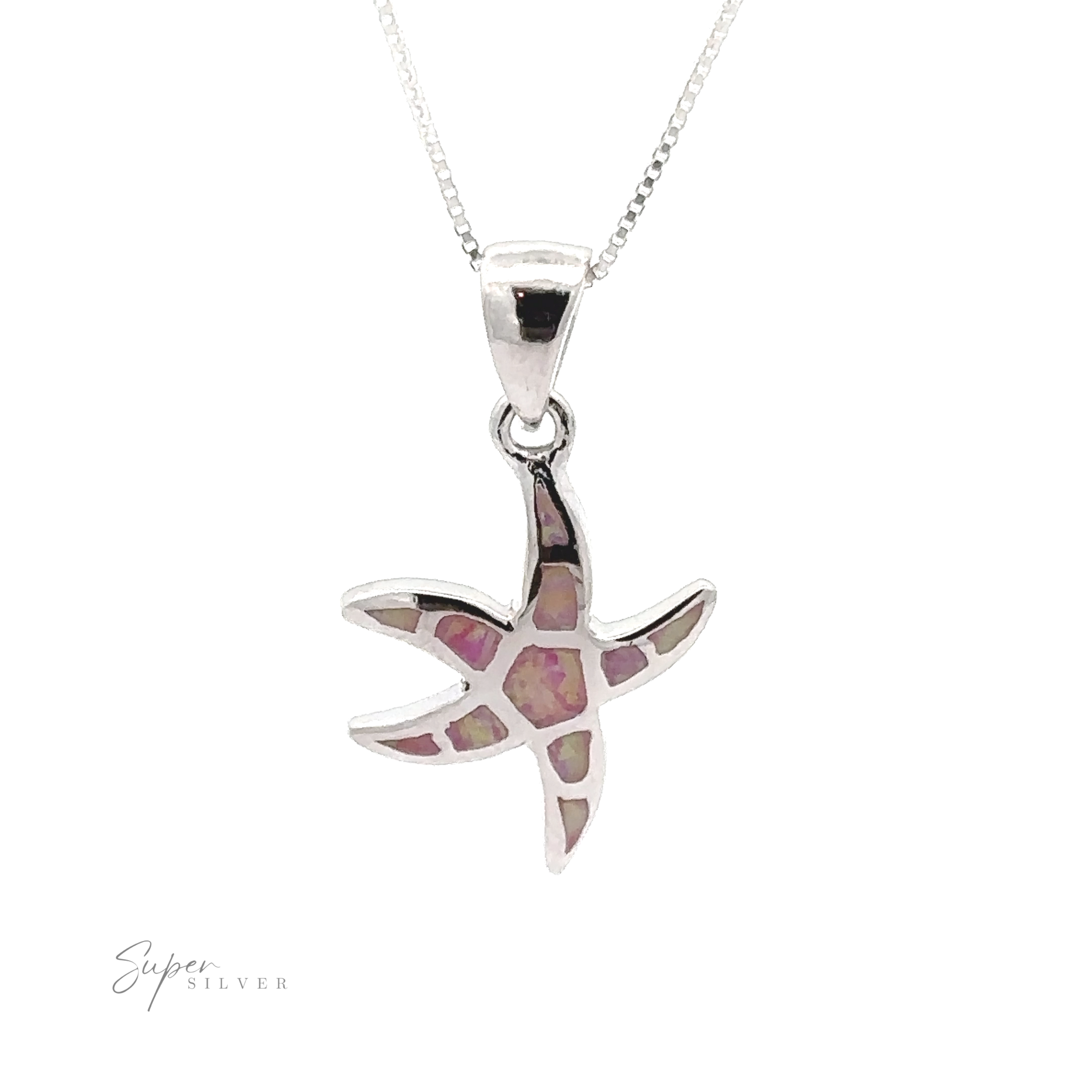 Lab-Created Opal Sea Star Pendant