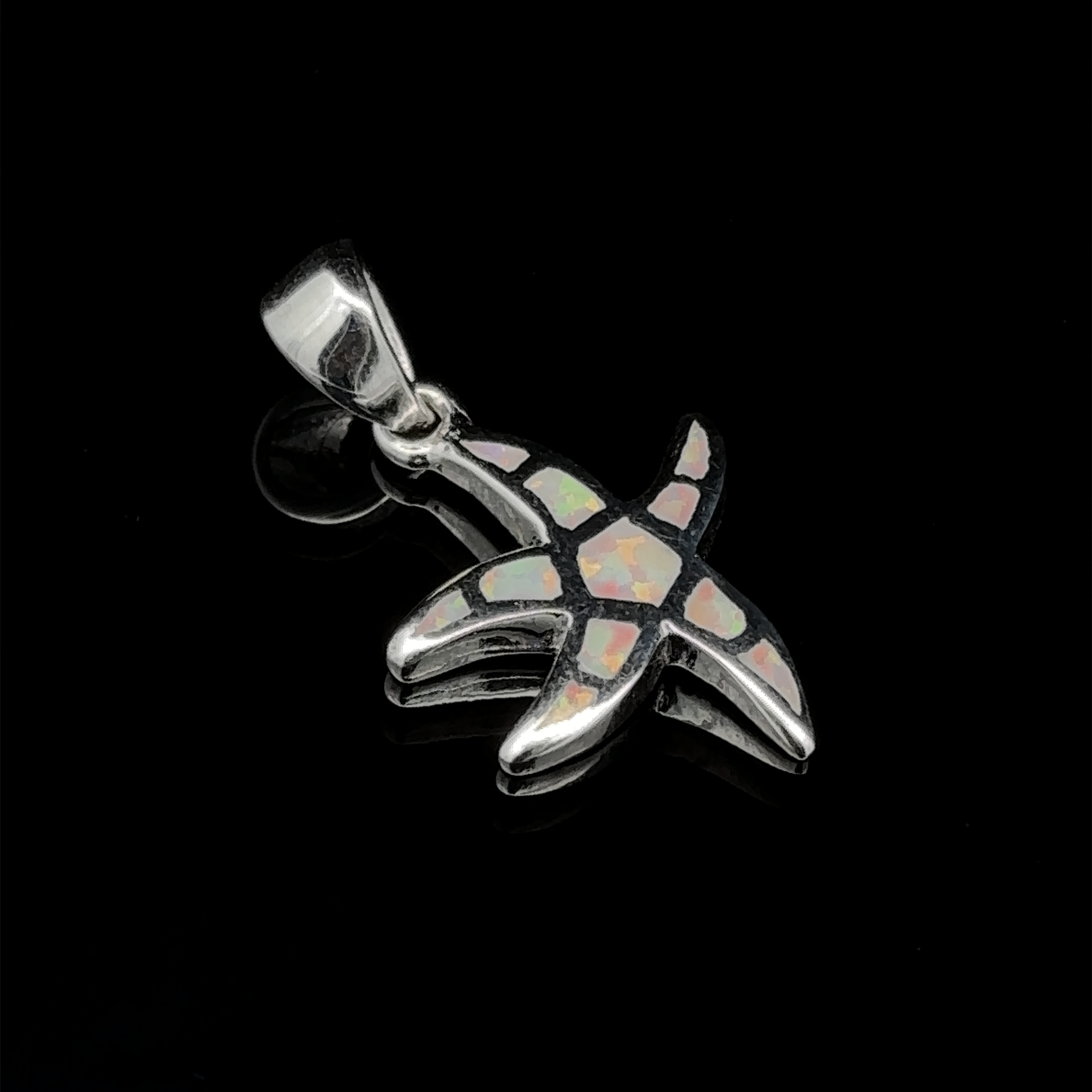 Lab-Created Opal Sea Star Pendant