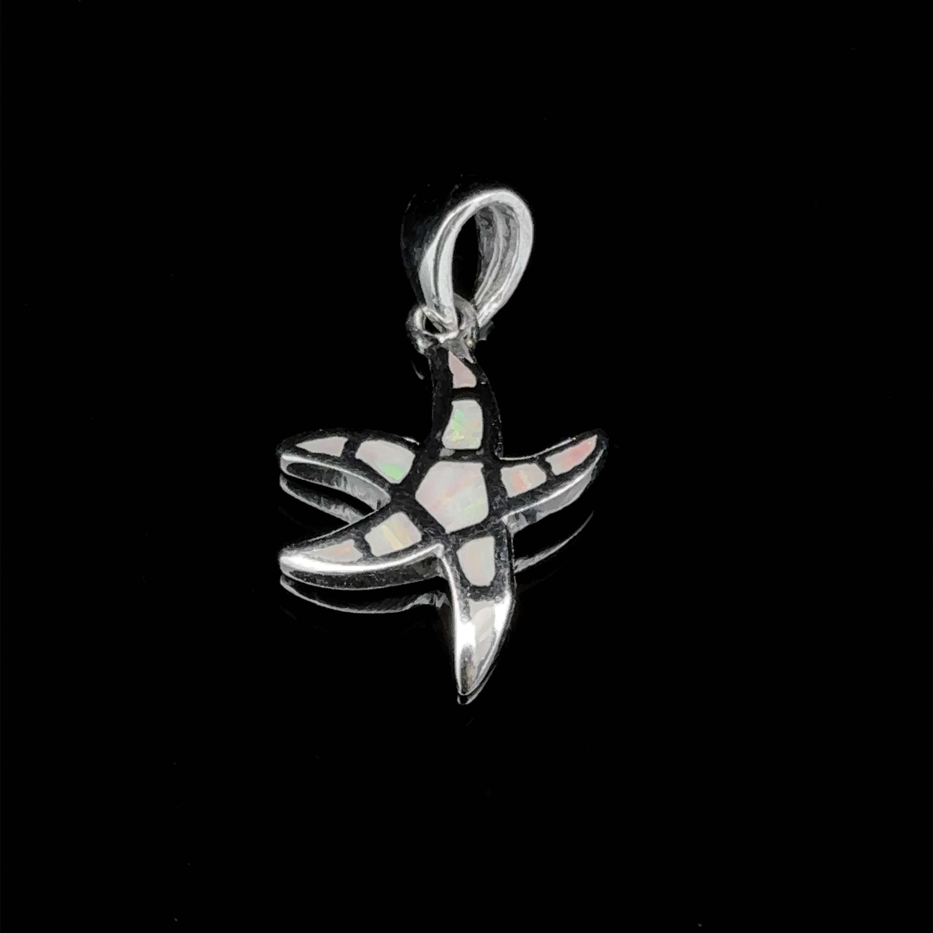 Lab-Created Opal Sea Star Pendant