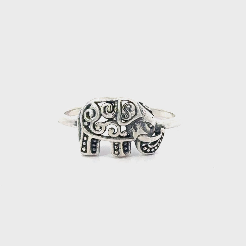 
                  
                    Load and play video in Gallery viewer, Filigree Elephant Ring
                  
                