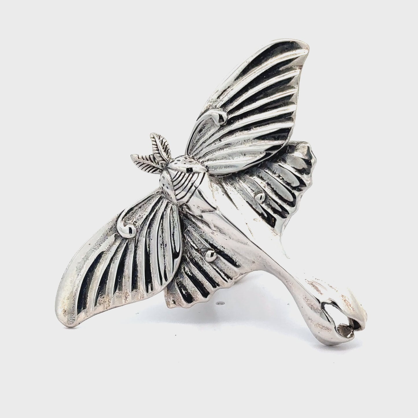 
                  
                    Load and play video in Gallery viewer, Statement Lunar Moth Ring
                  
                