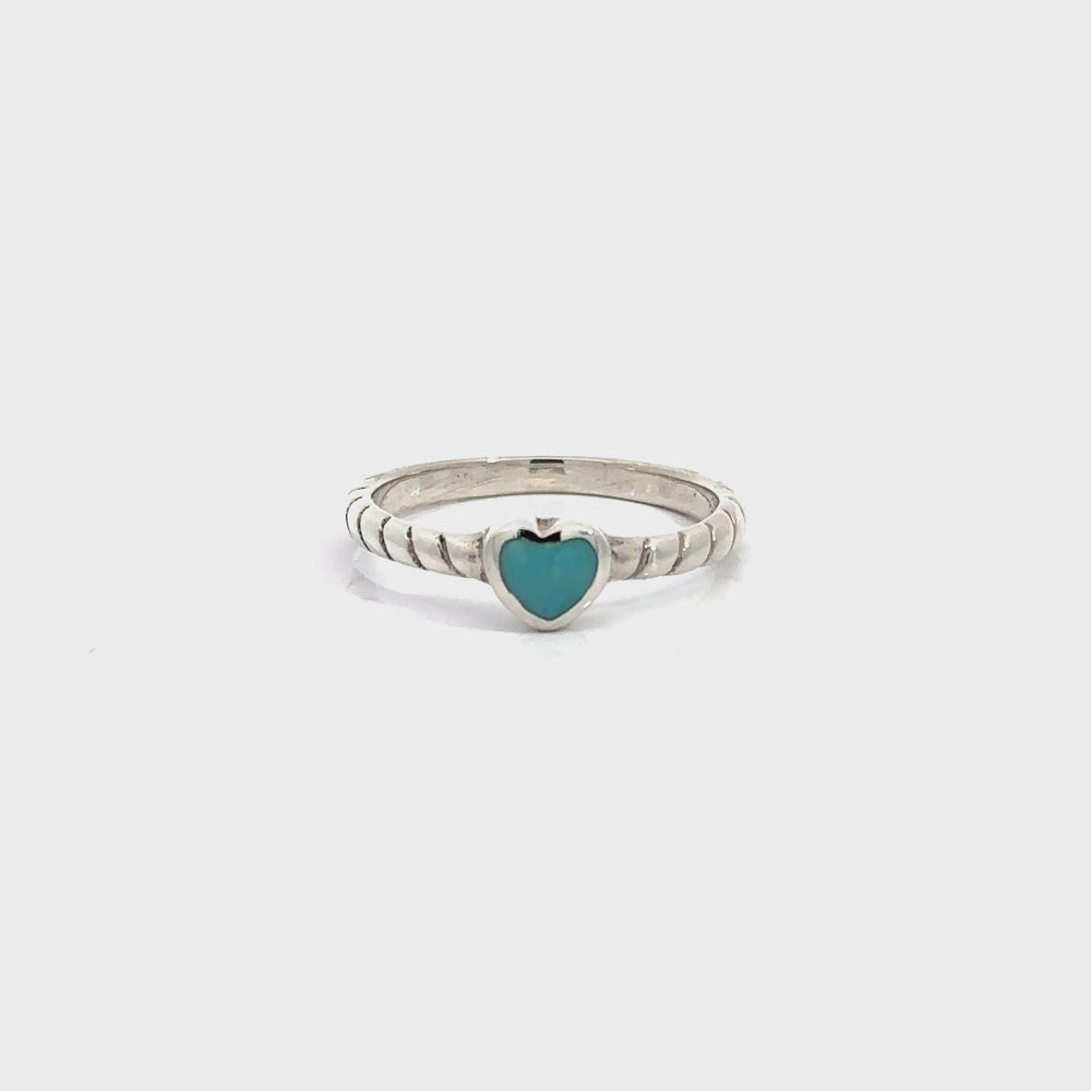 
                  
                    Load and play video in Gallery viewer, Turquoise Heart with Braided Band
                  
                