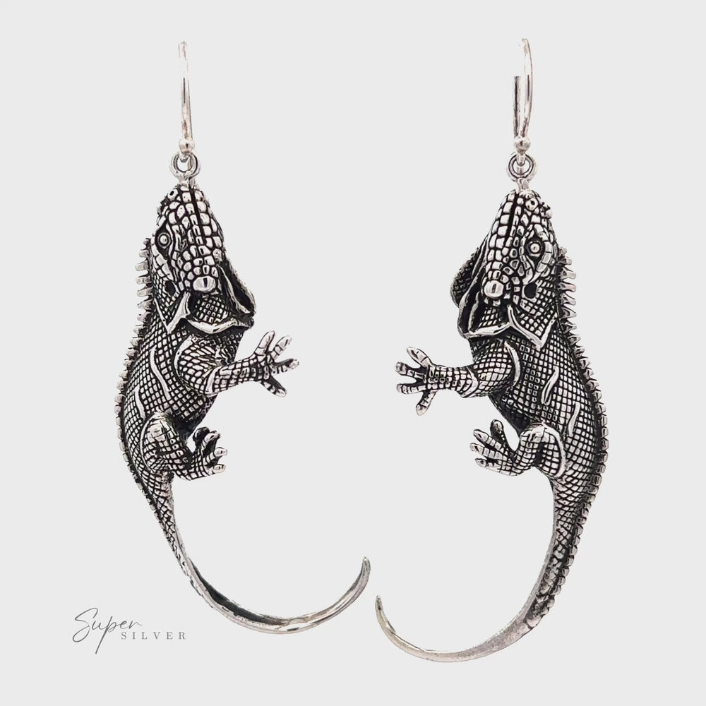 
                  
                    Load and play video in Gallery viewer, Statement Iguana Earrings
                  
                