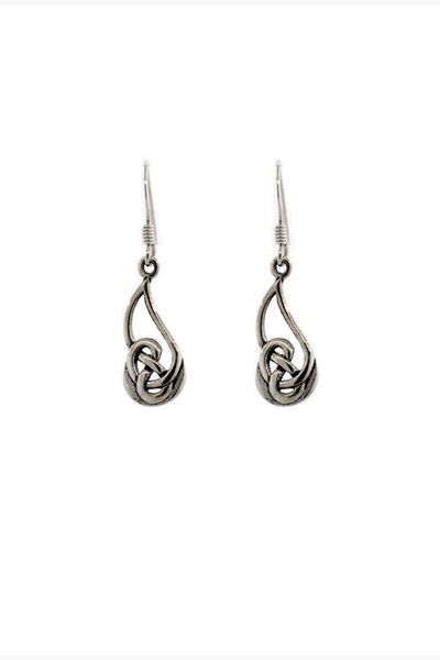 A pair of Super Silver Celtic Style Earrings, perfect as a gift for special events.
